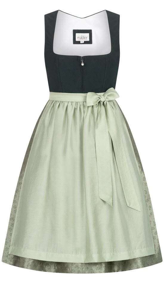 Trachtenkleid Midi Dirndl Flora in Grün von Nübler