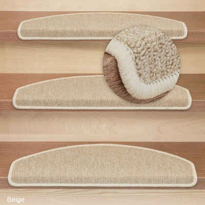 Stufenmatte Stufenmatten Rambo New Halbrund SparSet - Beige 15 Stück, Metzker®, halbrund, Höhe: 5 mm, 15 Stück im Set - Beige