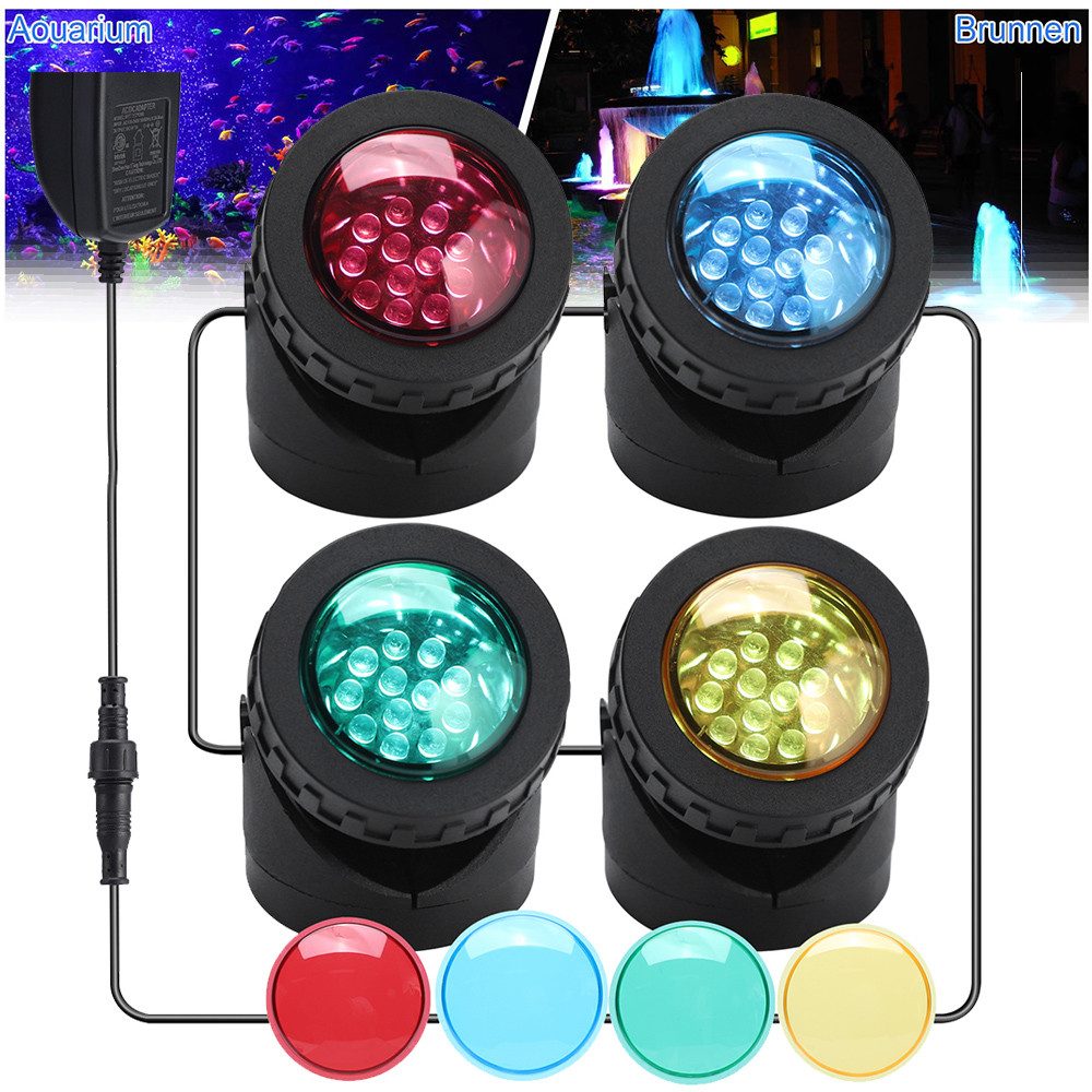 Jibenhome Gartenstrahler RGB Teichbeleuchtung, Unterwasser Teichlicht günstig online kaufen