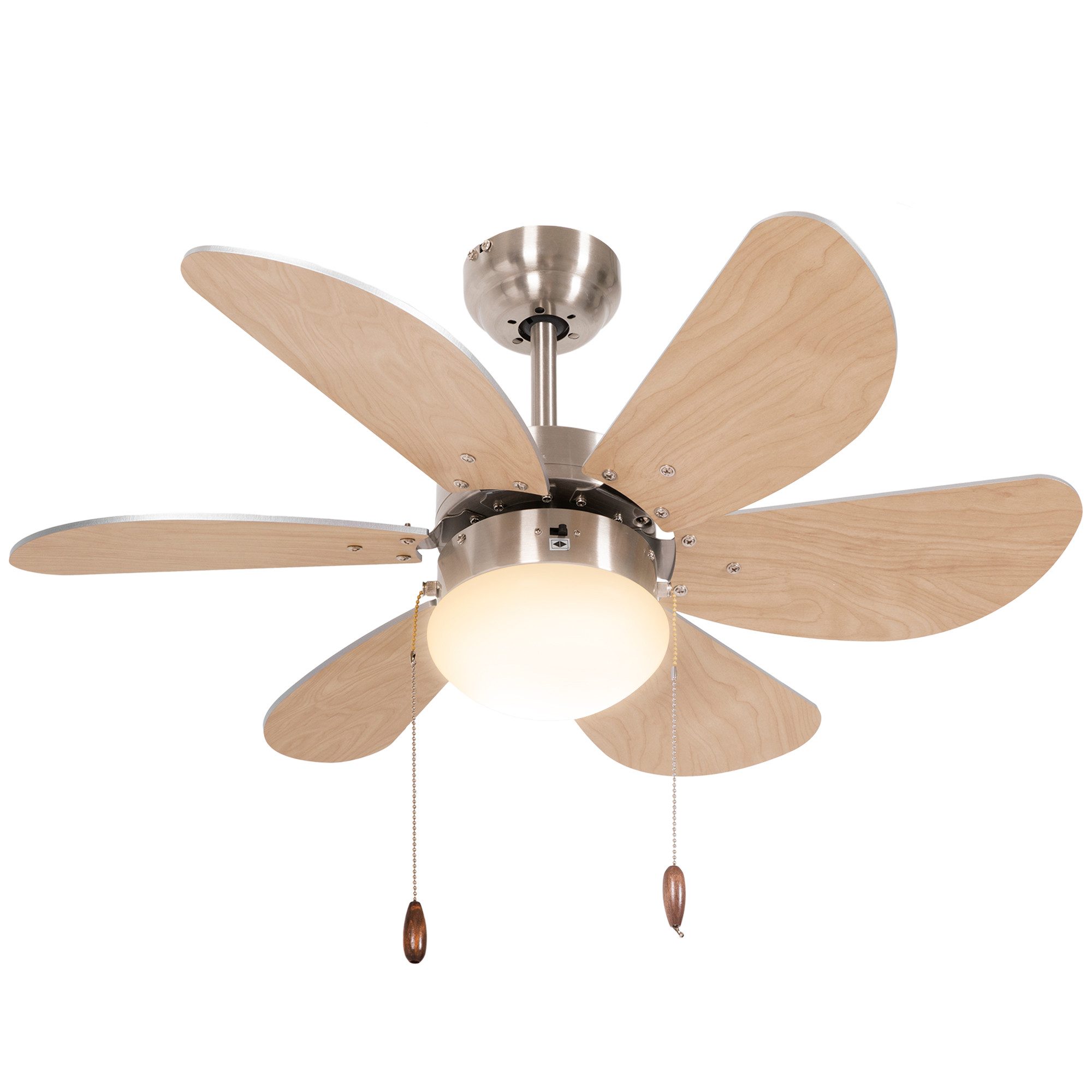 HOMCOM Deckenventilator Licht mit 6 umkehrbaren günstig online kaufen