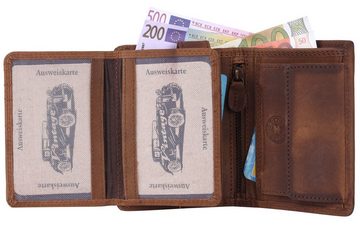 SHG Geldbörse Leder Börse Herren Portemonnaie aus Büffelleder RFID Schutz