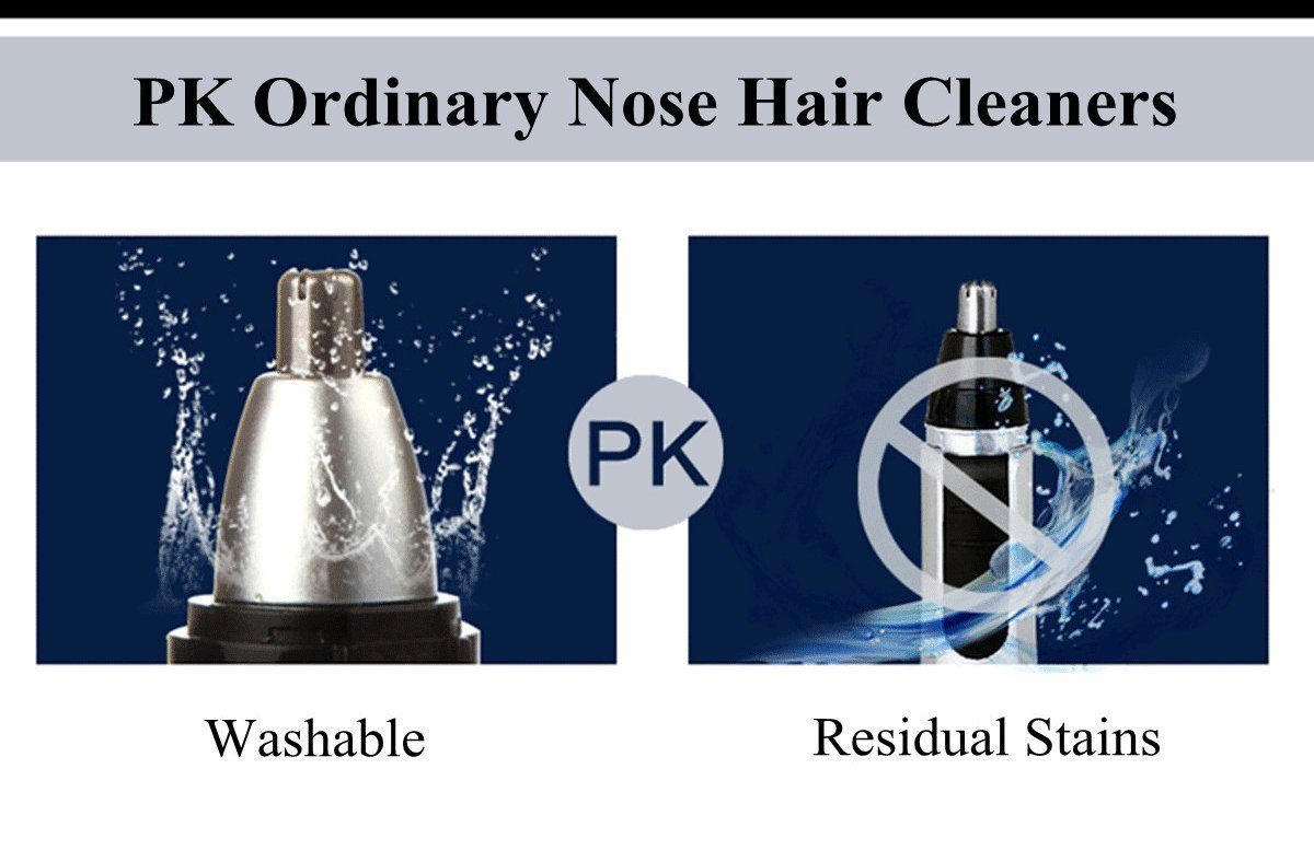 1 Reinigung Wiederaufladbarer ELEGIANT Nasenhaartrimmer in Nasenhaartrimmer 2 Rasierer, einfache und
