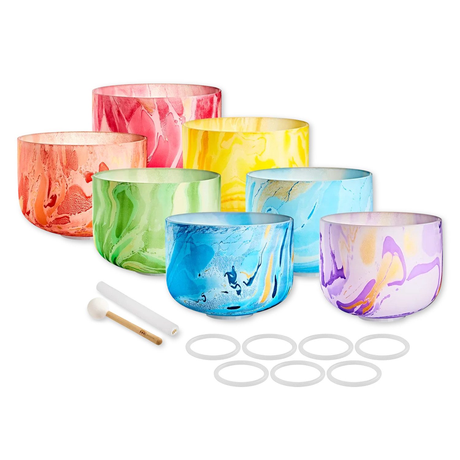 Meinl Sonic Energy Klangschalen Meinl Sonic Energy Klangschalen Chakra-Set farbig, 1-St., Klangschalen Chakra-Set, Klangschalen Chakra-Set farbig