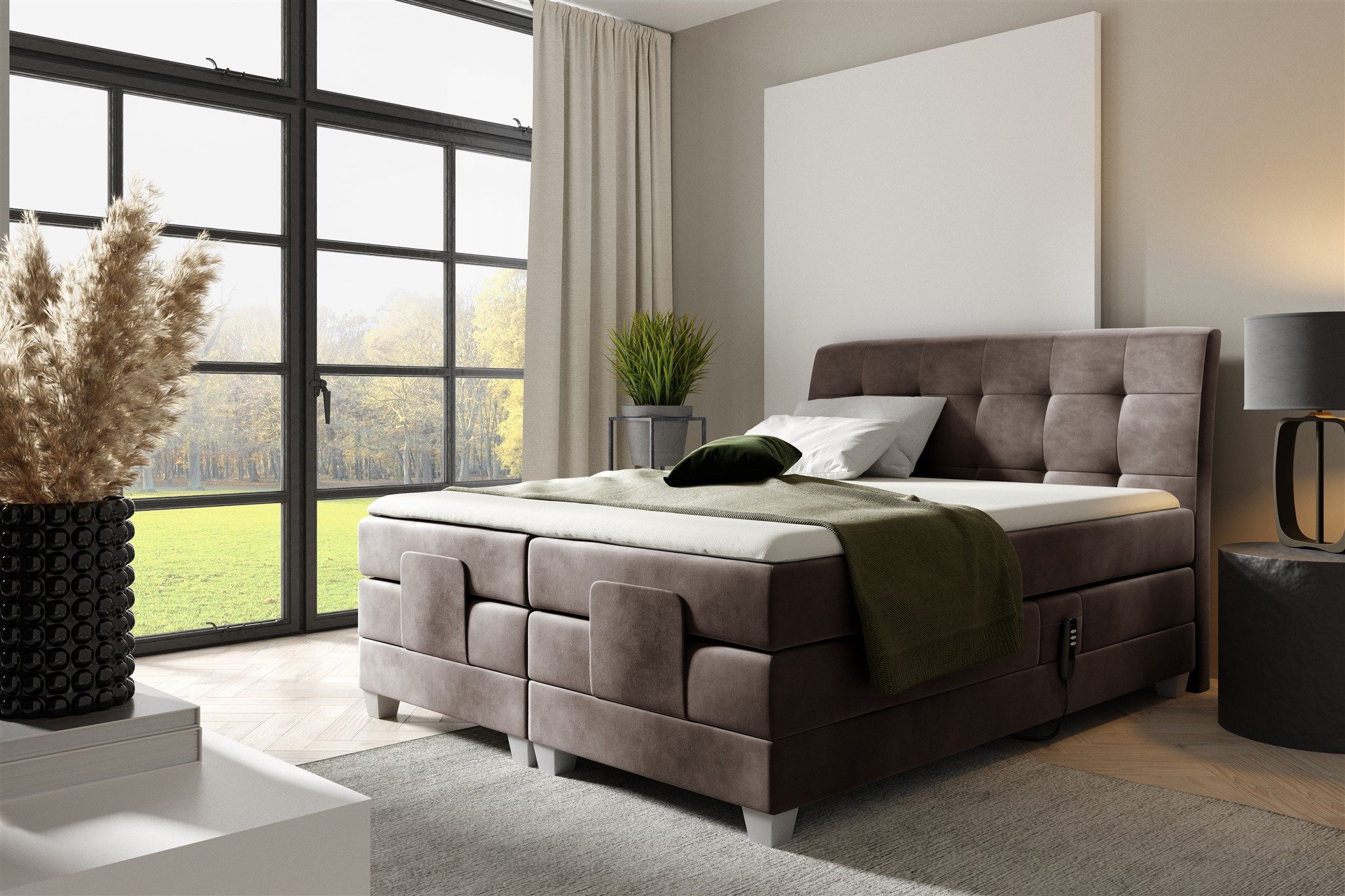 Fun Möbel Boxspringbett Schlafzimmerbett FRANCO Elektrisch günstig online kaufen