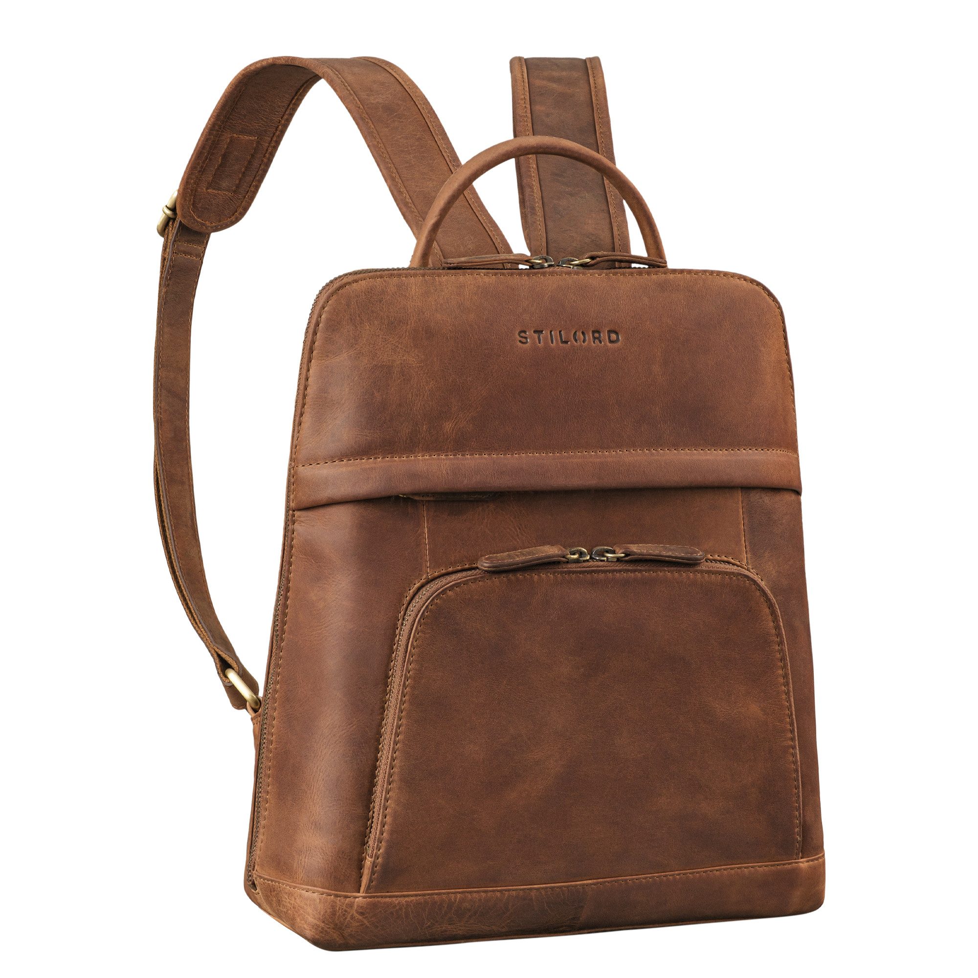 STILORD Cityrucksack "Jolanda" Eleganter Rucksack Damen Leder Klein