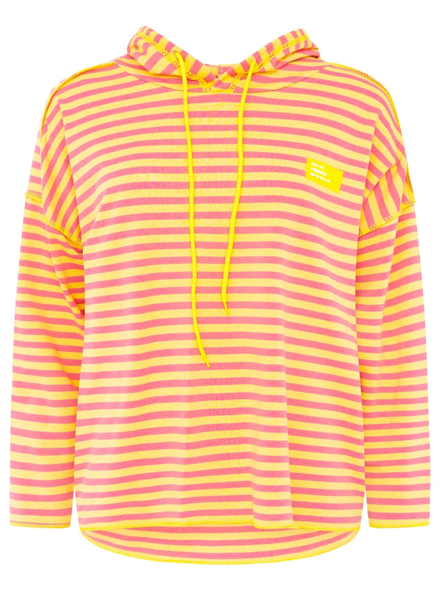 Zwillingsherz Hoodie Neon Streifen & Patch