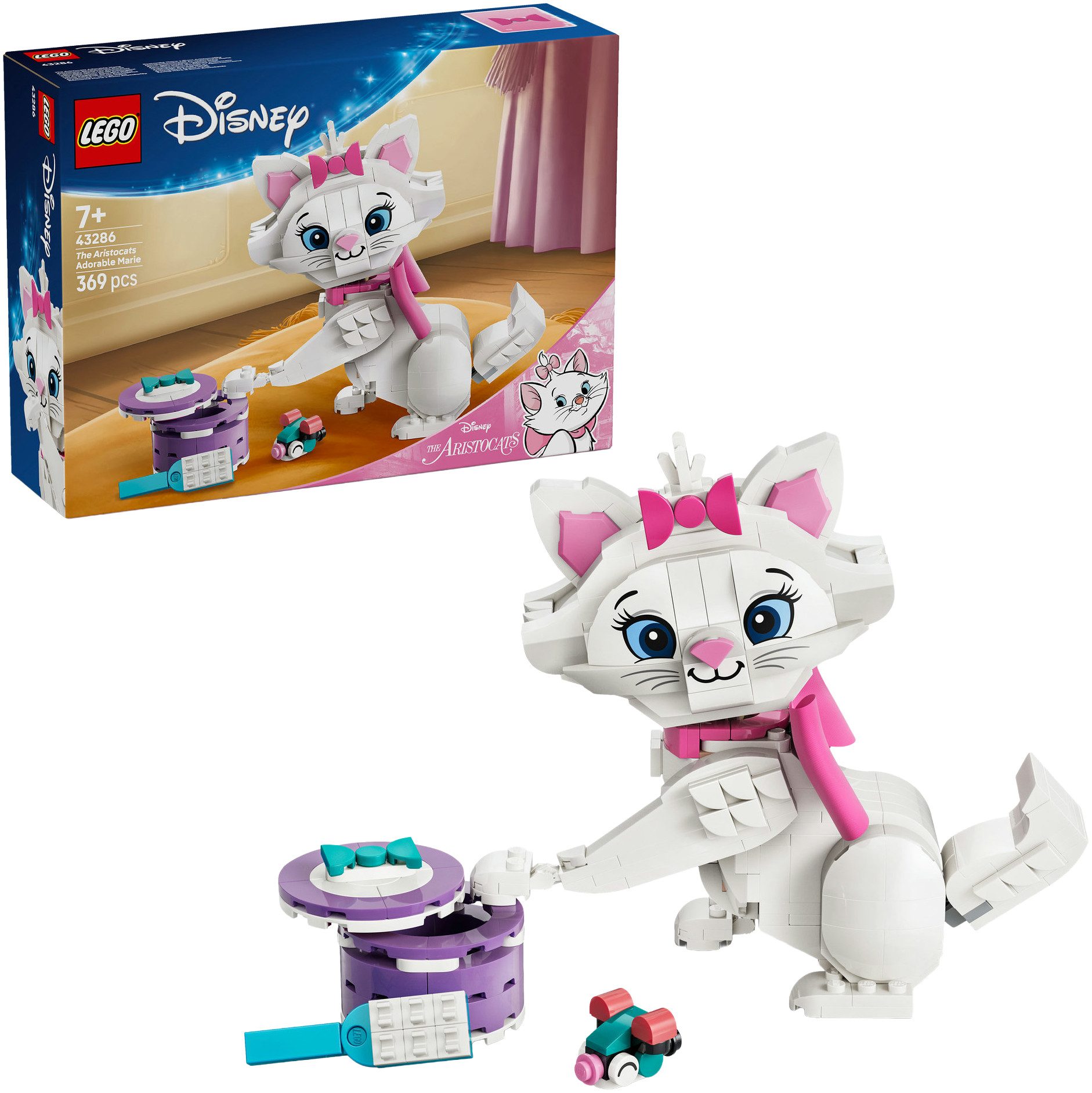 LEGO® Aristocats: Bezaubernde Marie (43286), LEGO Disney Classic Konstruktionsspielsteine, (369 St), Made in Europe
