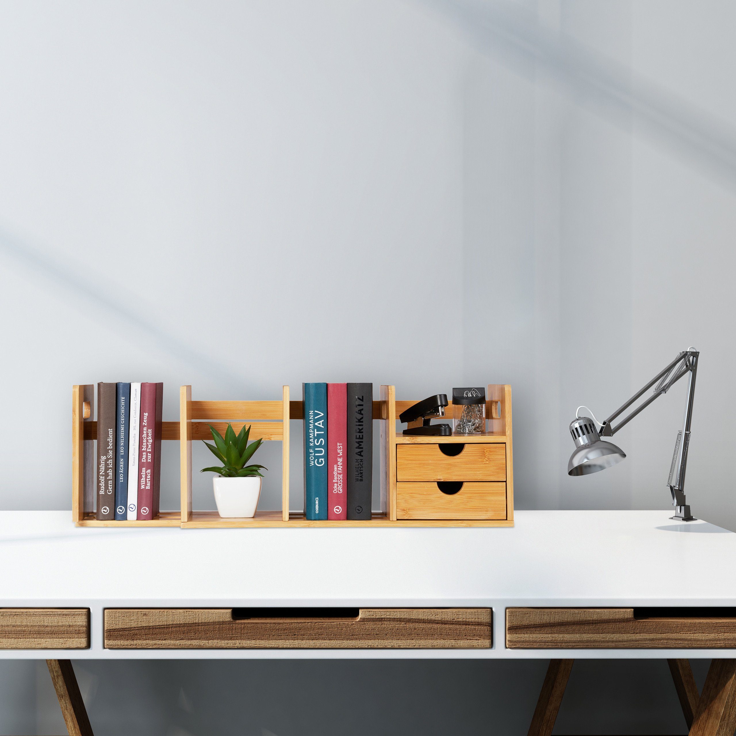 Thumbnail - relaxdays Organizer Schreibtisch Organizer Bambus
