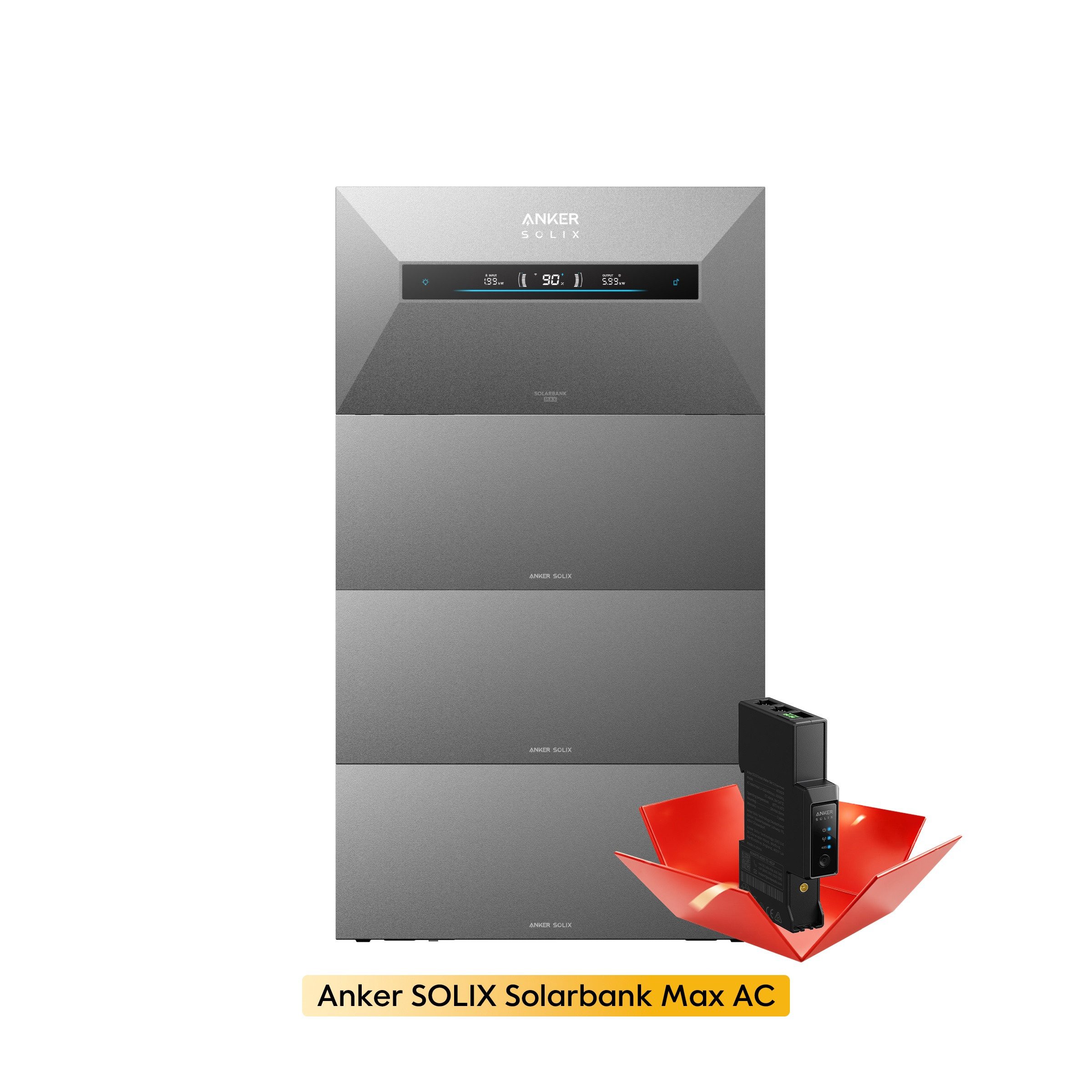 Anker Balkonkraftwerk Anker SOLIX Solarbank MAX AC 7kWh erweiterbar bis 42kWh, 3500 W, (integrierter 3680W Notstromfunktion, mit 1x/2x/3x/4x/5x Anker SOLIX BP7000 Erweiterungsakkus (optional)