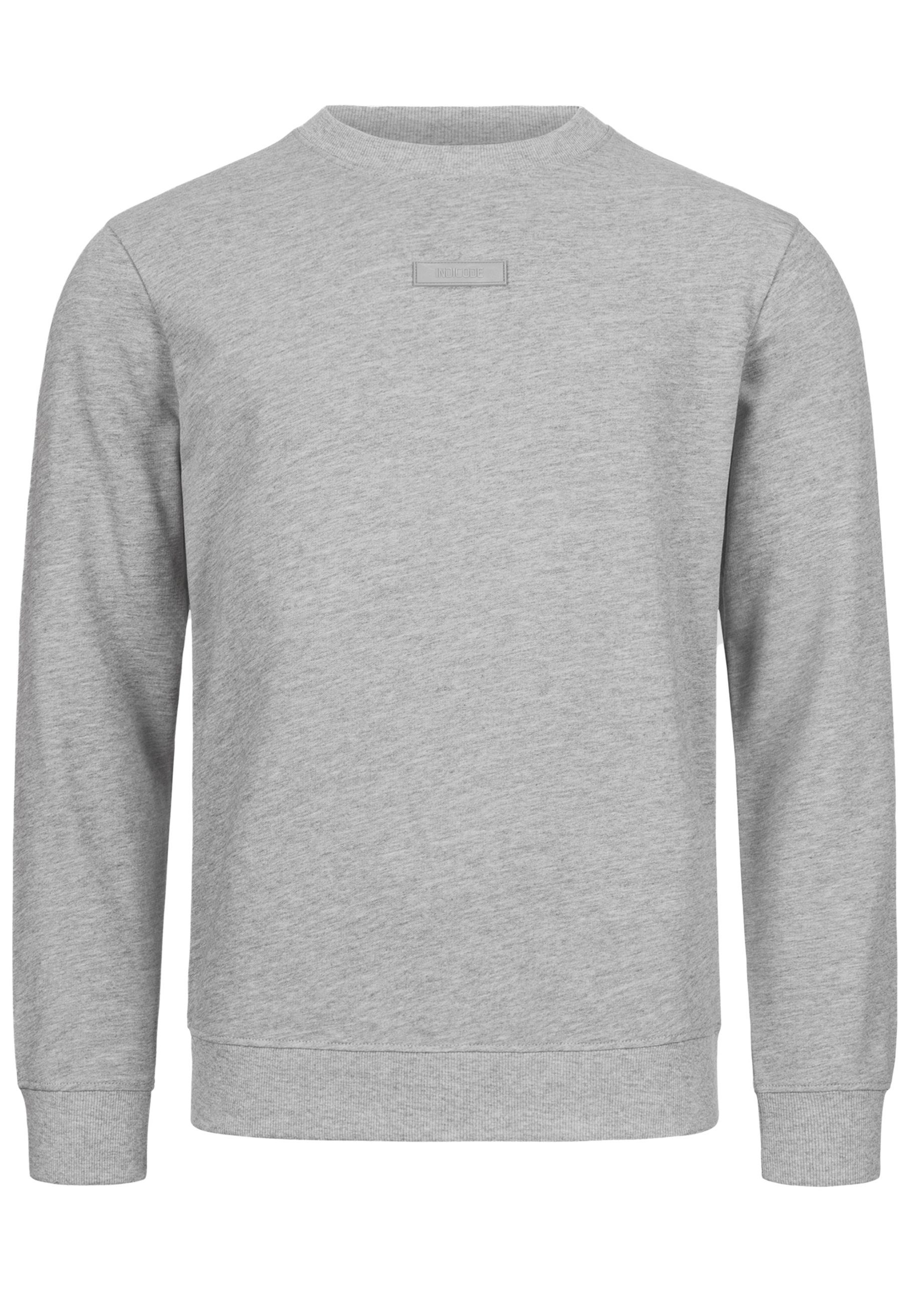 Sweater Grey Lt Indicode Baxter Mix