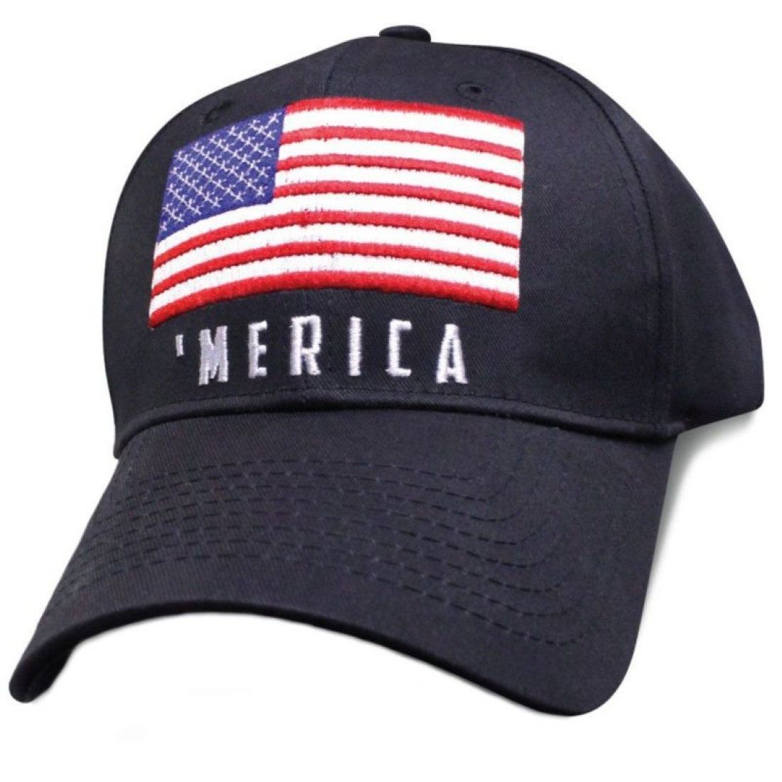 Capsmith Baseball Cap Amerika Basecap 'Merica Mit USA-Flagge und Schriftzug