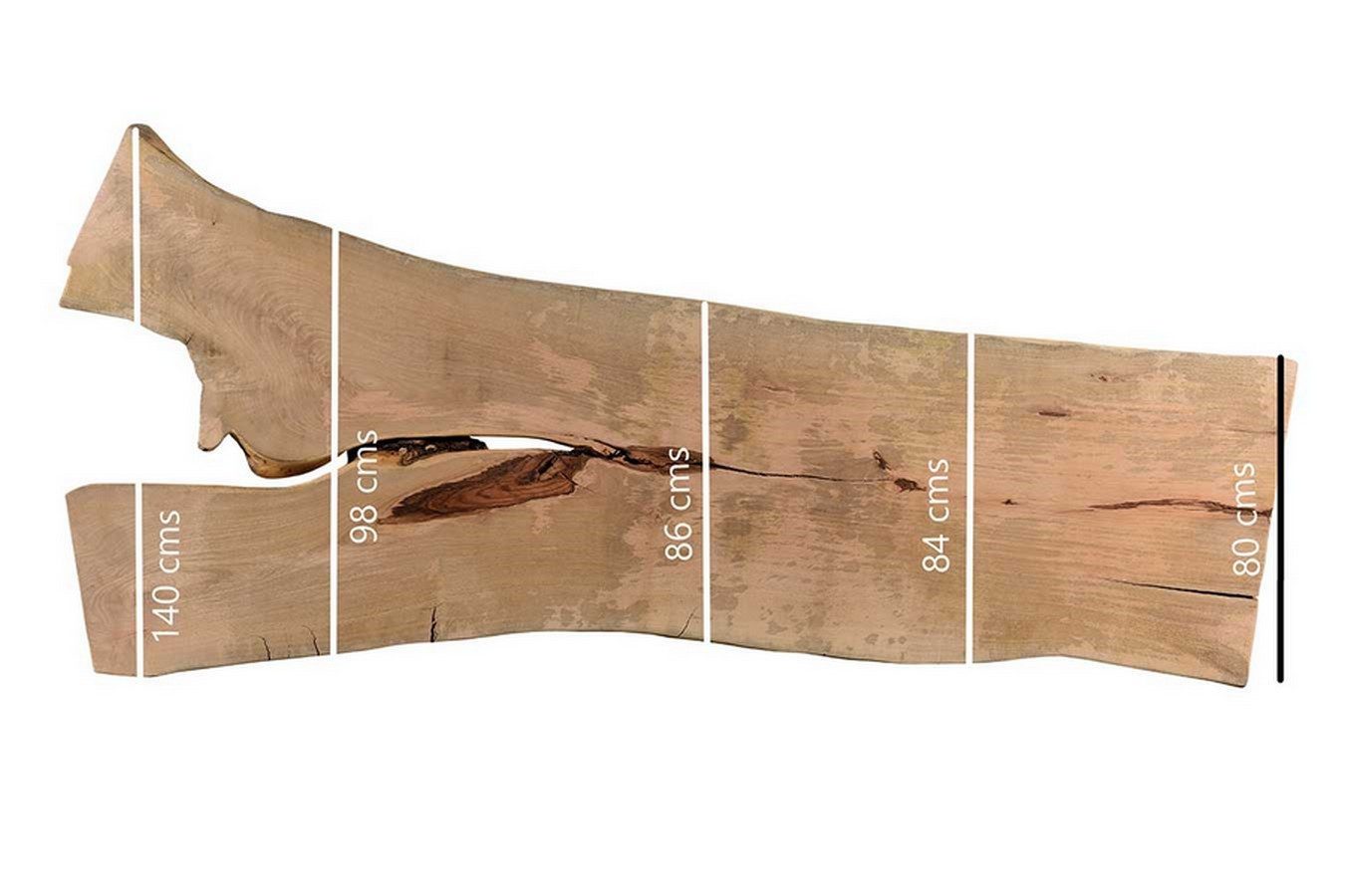 Tischhelden Dekokorb Tischplatte Mango Massivholz Monolith 297 cm