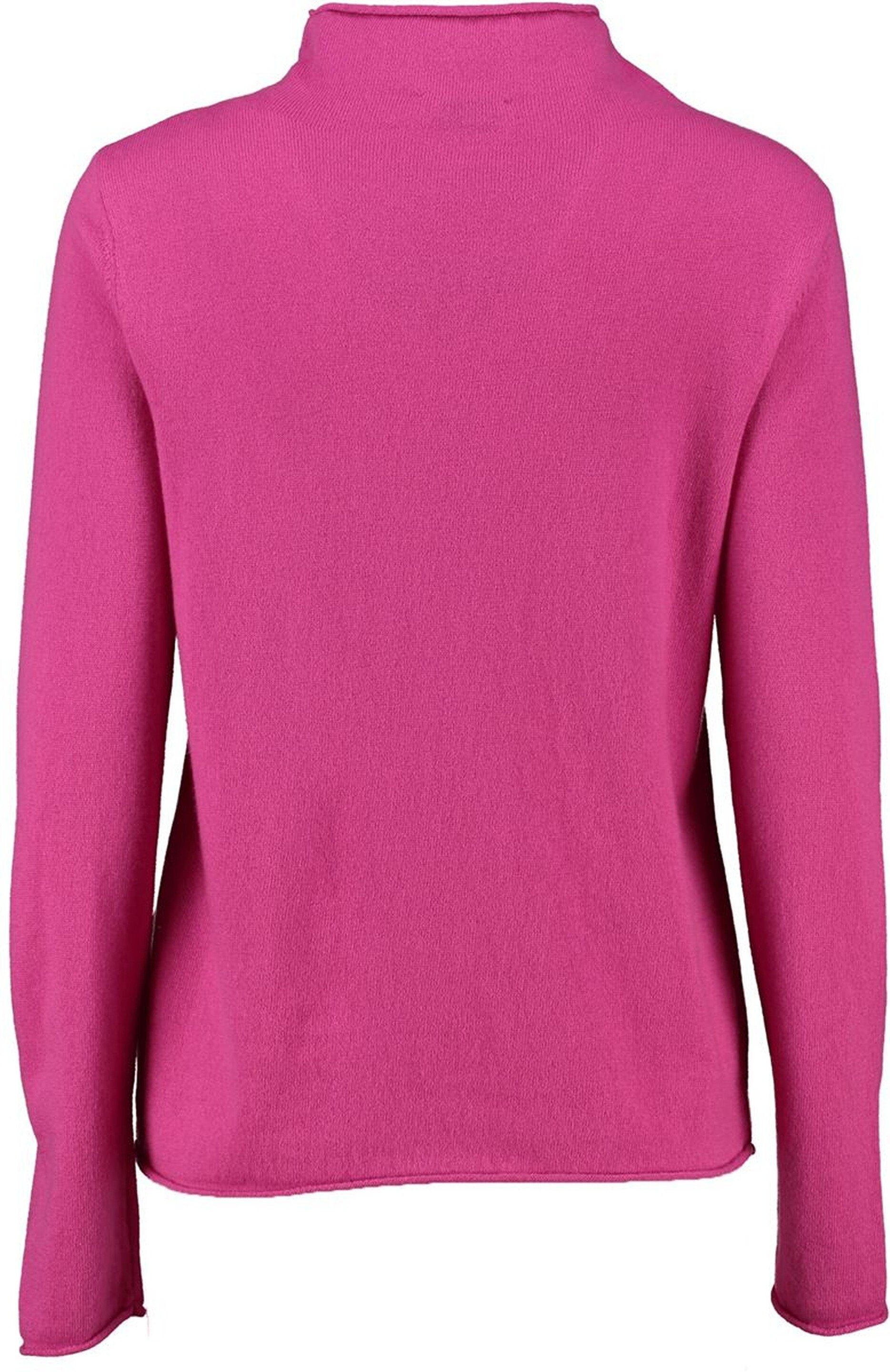 MAERZ Muenchen MAERZ Merinowolle pink weicher Stehkragen-Pullover super Stehkragenpullover in