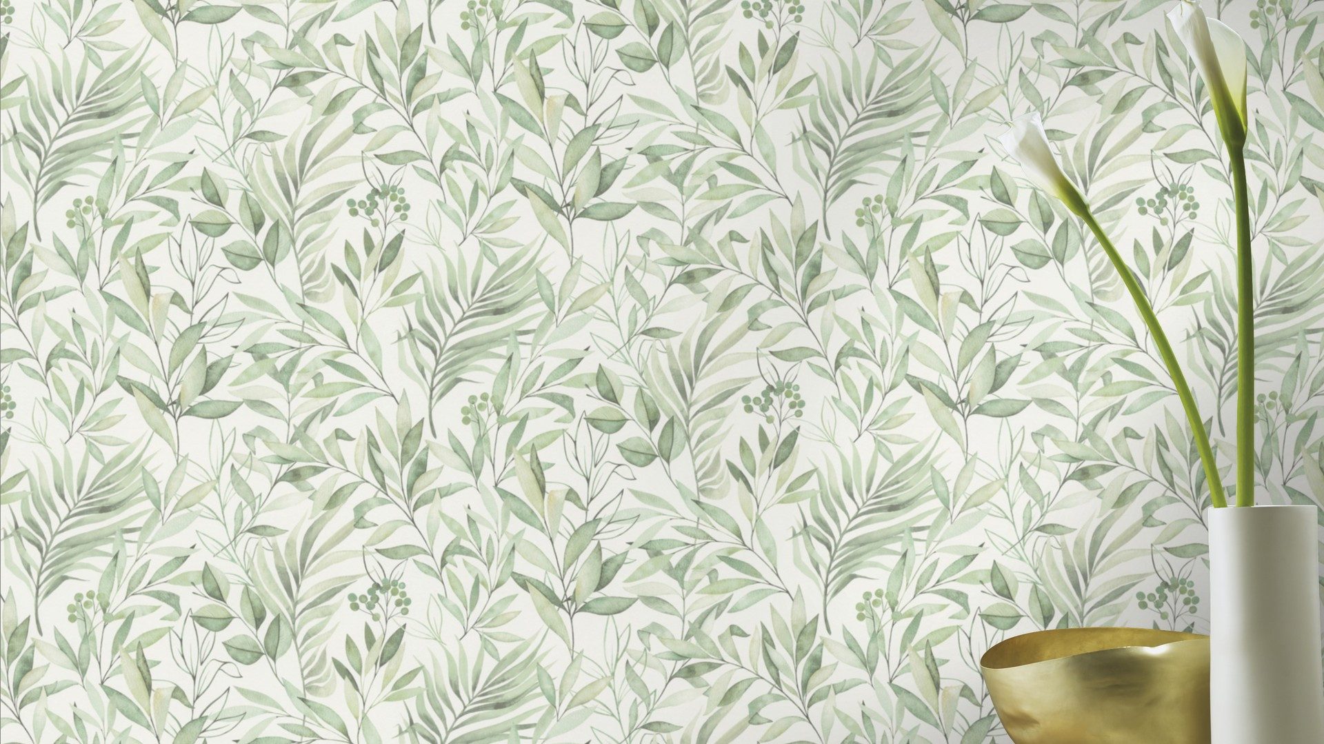 Rasch Papiertapete mit Blättern, glatt, botanisch, günstig online kaufen