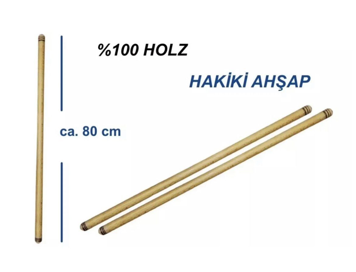 (3-tlg) Wellholz Teigrolle 3 Nudelholz X 80cm Holz, Türkische Oklava Akkaya Handgemacht Teigrolle