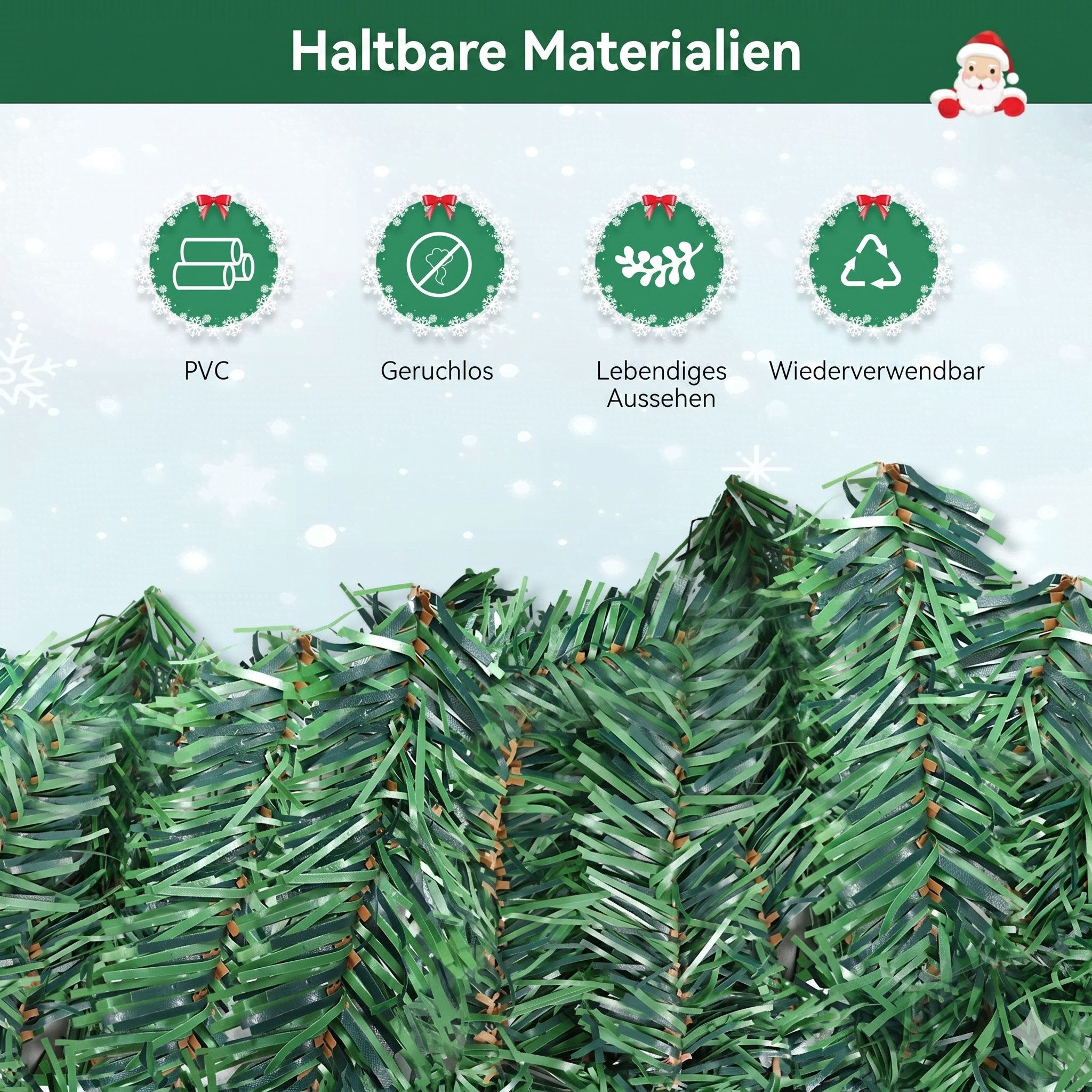 Kunstgirlande Weihnachtsgirlande 5 Meter, i@home, Mit 100 LED-Lichter