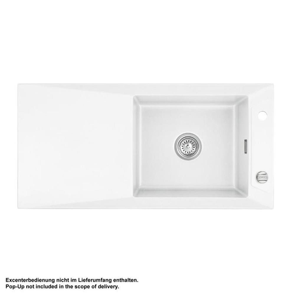 Systemceram Küchenspüle KeraDomo SIRO 100 Handbedienung Polar, 100/490 cm