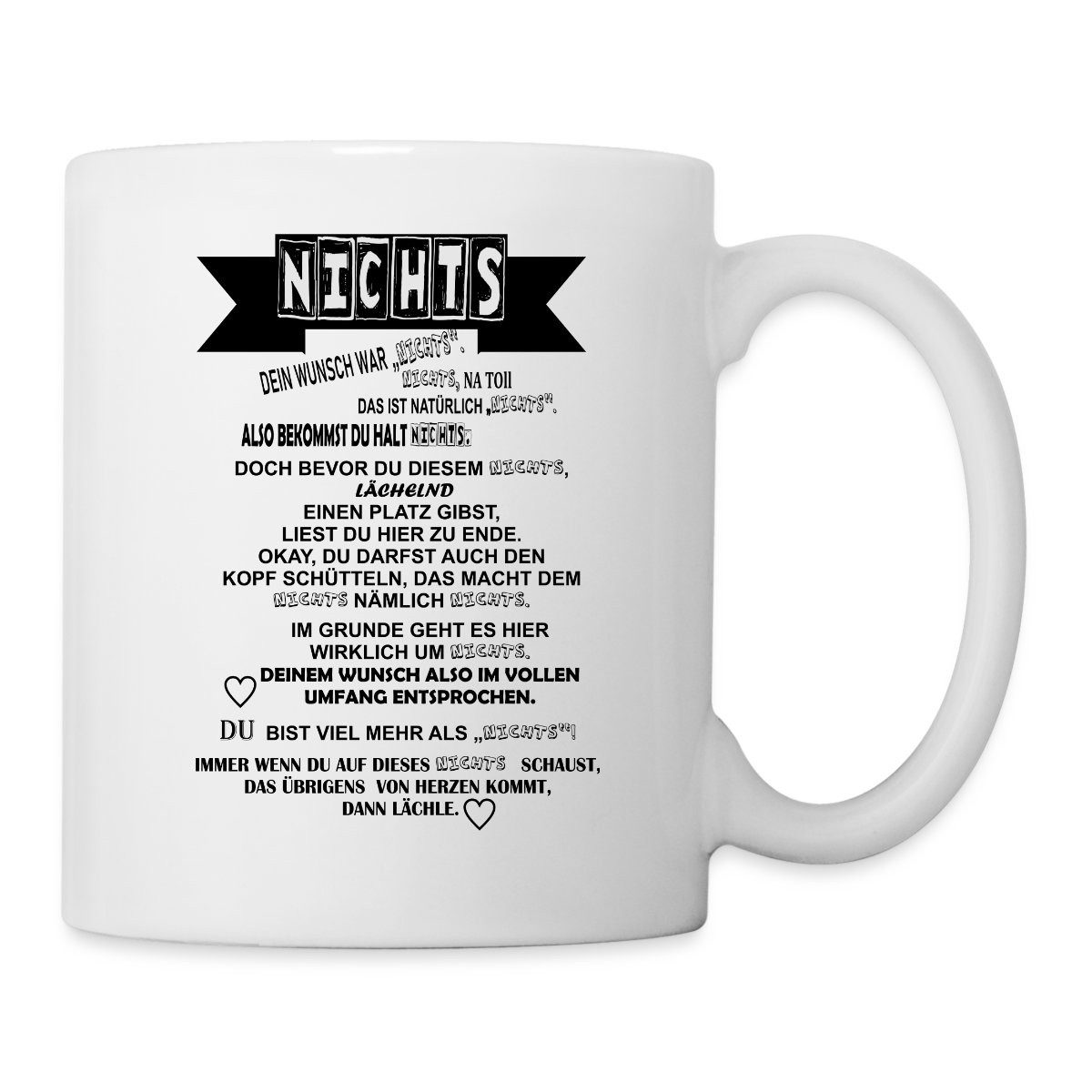 Tasse Nichts Schenken Spruch Geschenkidee Tasse