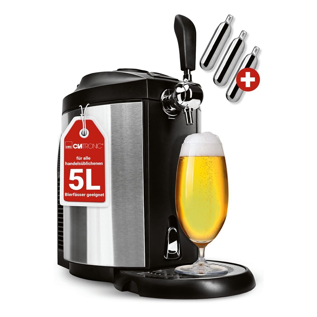 CLATRONIC Bierzapfanlage BZ 3740, 65 Watt, 5 Liter