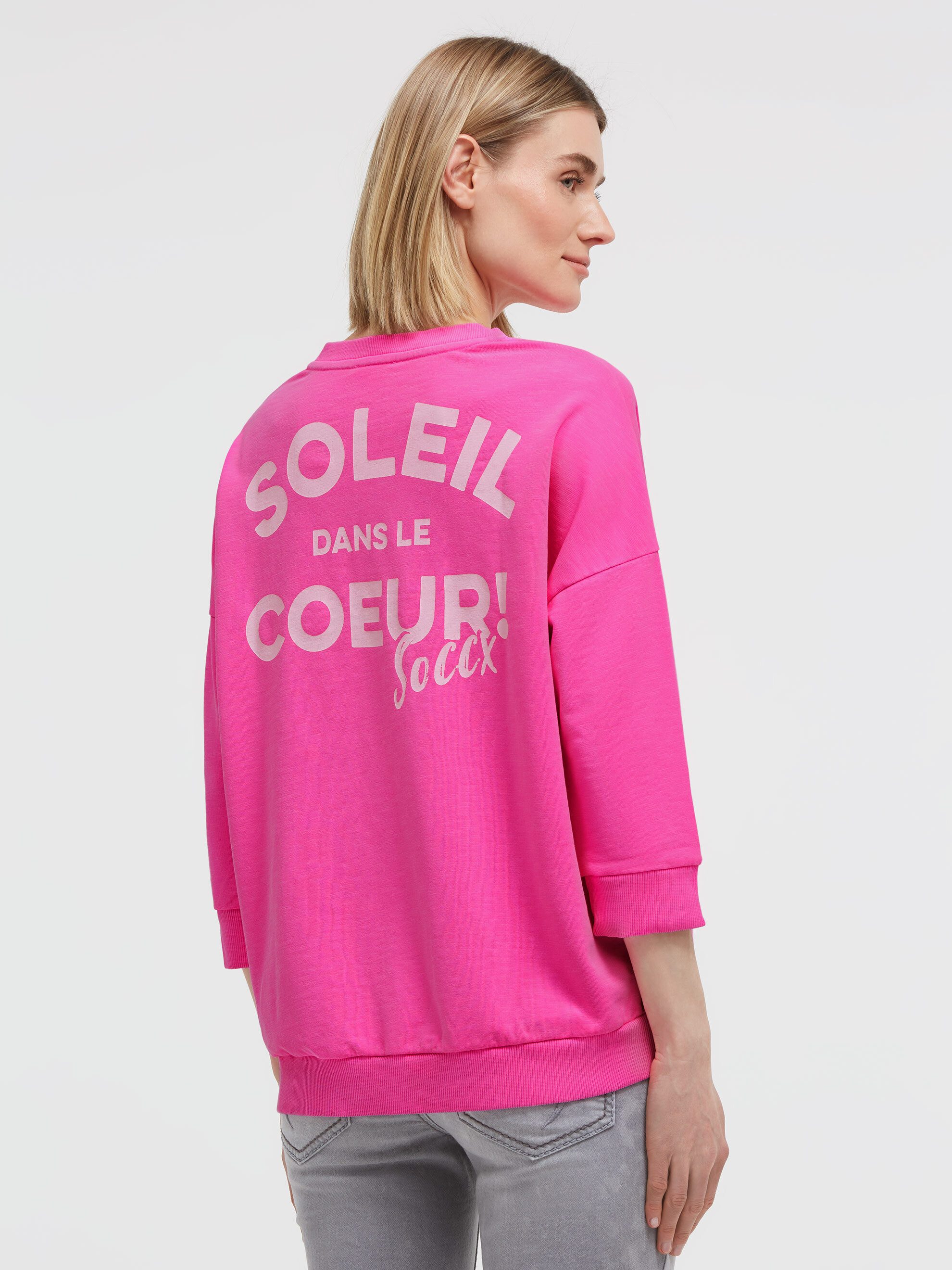 SOCCX Sweater mit überschnittener Schulter