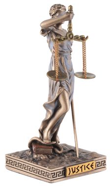 Vogler direct Gmbh Dekofigur Göttin Justitia Miniatur, Bronzefarbe, Kunststein, Größe: L/B/H ca. 5x4x10 cm