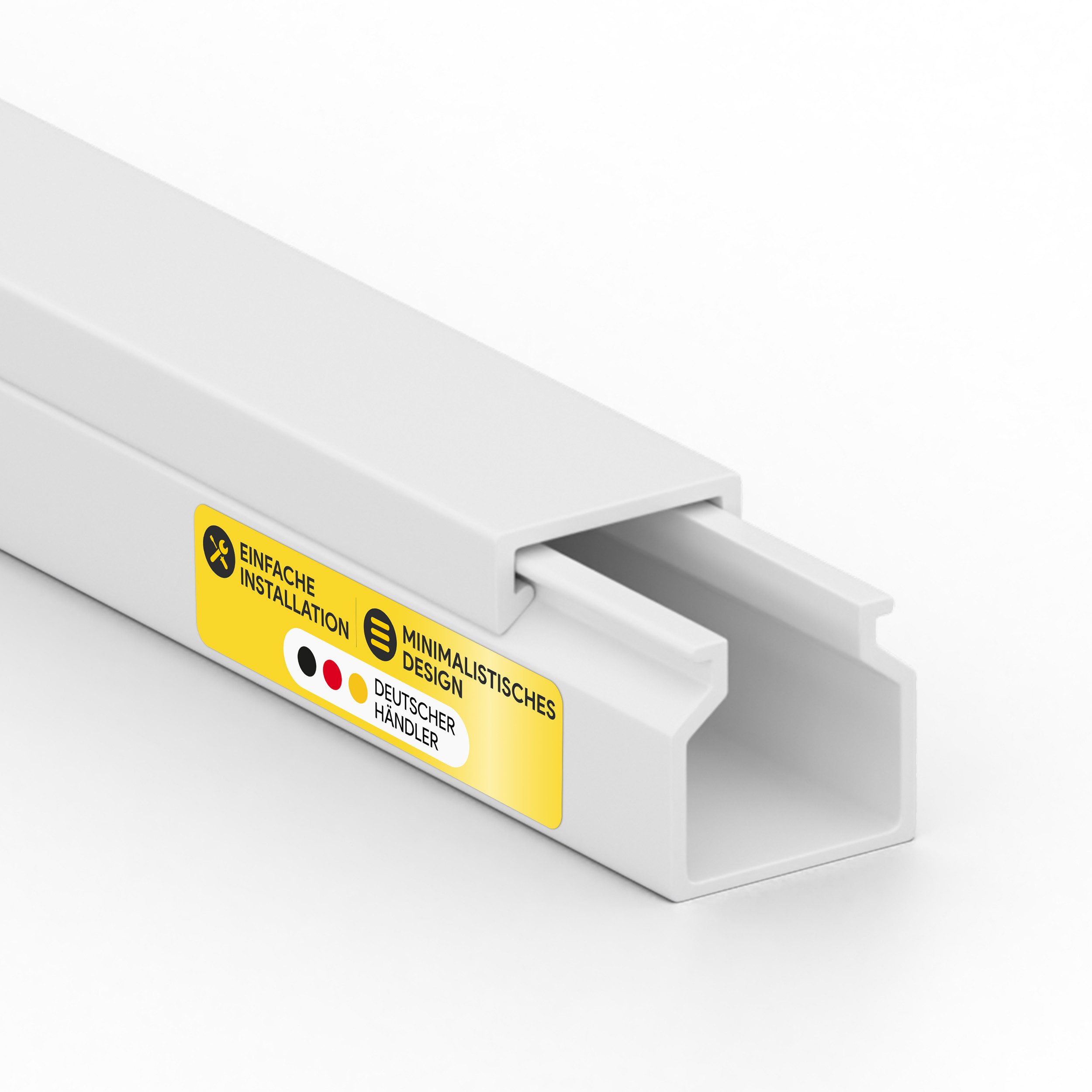 tktrading24 Kabelkanal Kabelleiste aus hochwertigem PVC weiß 2m - diverse Größen