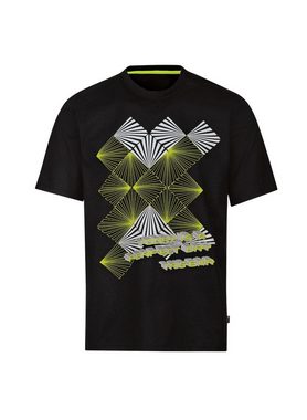 Trigema T-Shirt TRIGEMA T-Shirt mit Neon-Print (1-tlg)