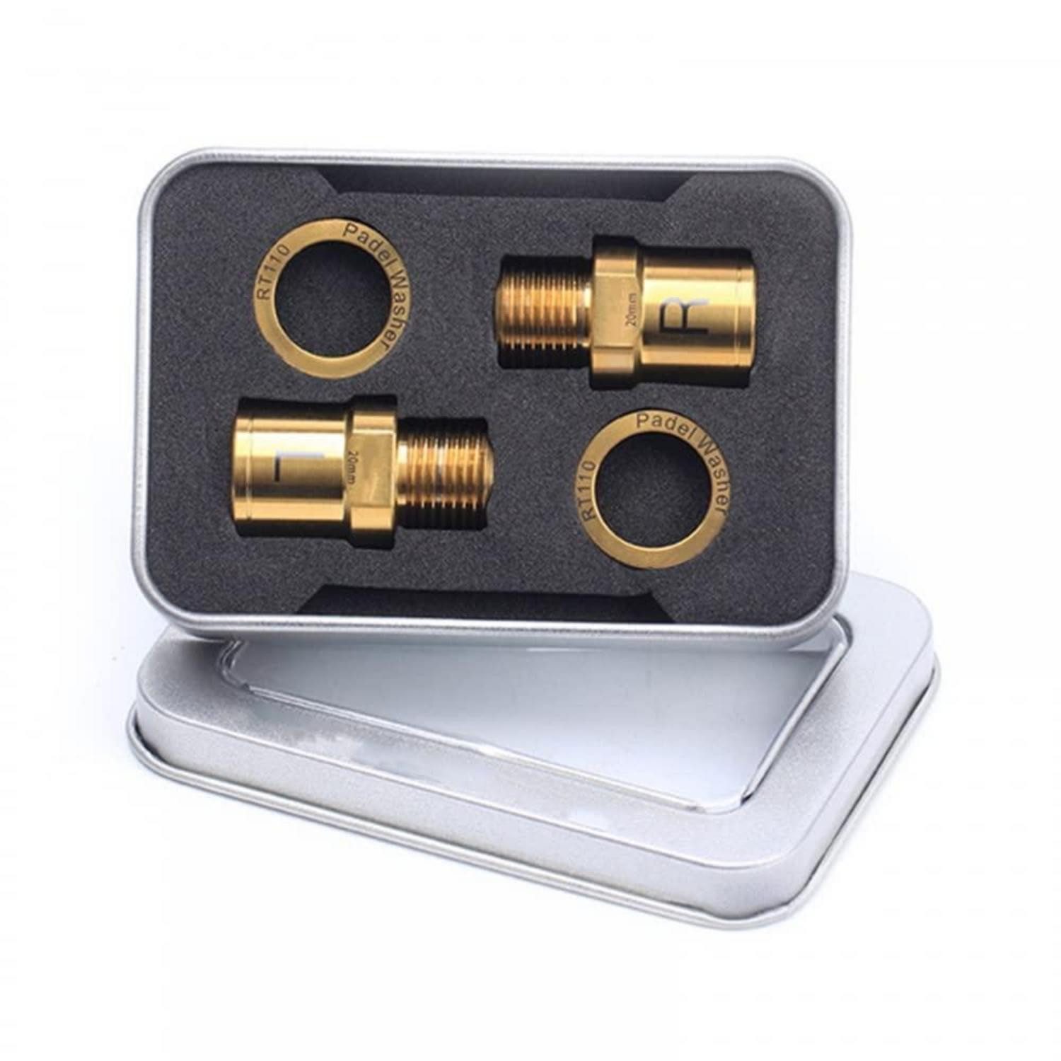 LuxusKollektion Universalpedale Fahrrad Pedal Extender Titan 20mm Gold
