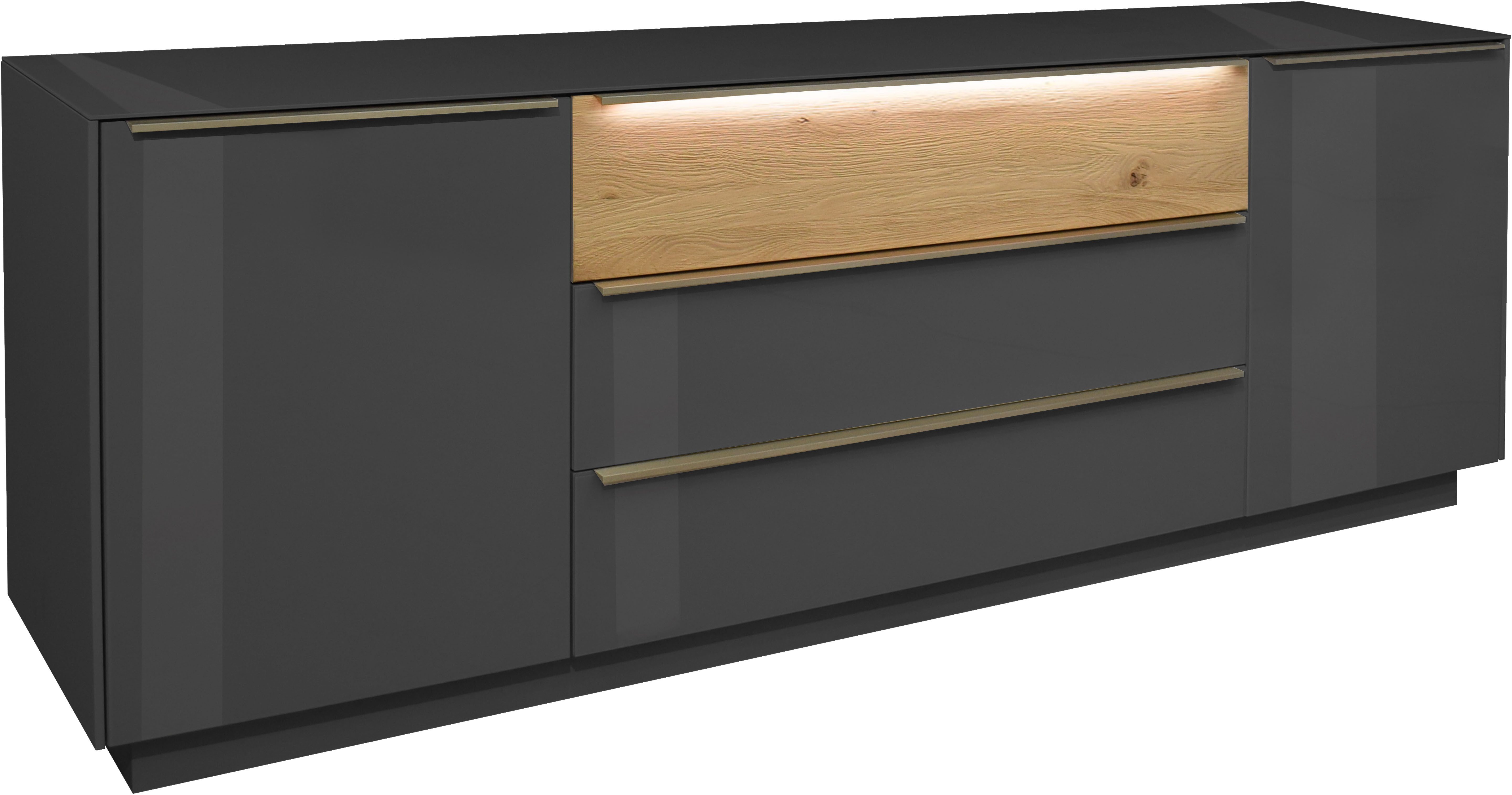 Mäusbacher Lowboard Nova (Packung), Lowboard, BHT 214/71/42 cm, inkl. Griffbeleuchtung, Türdämpfung