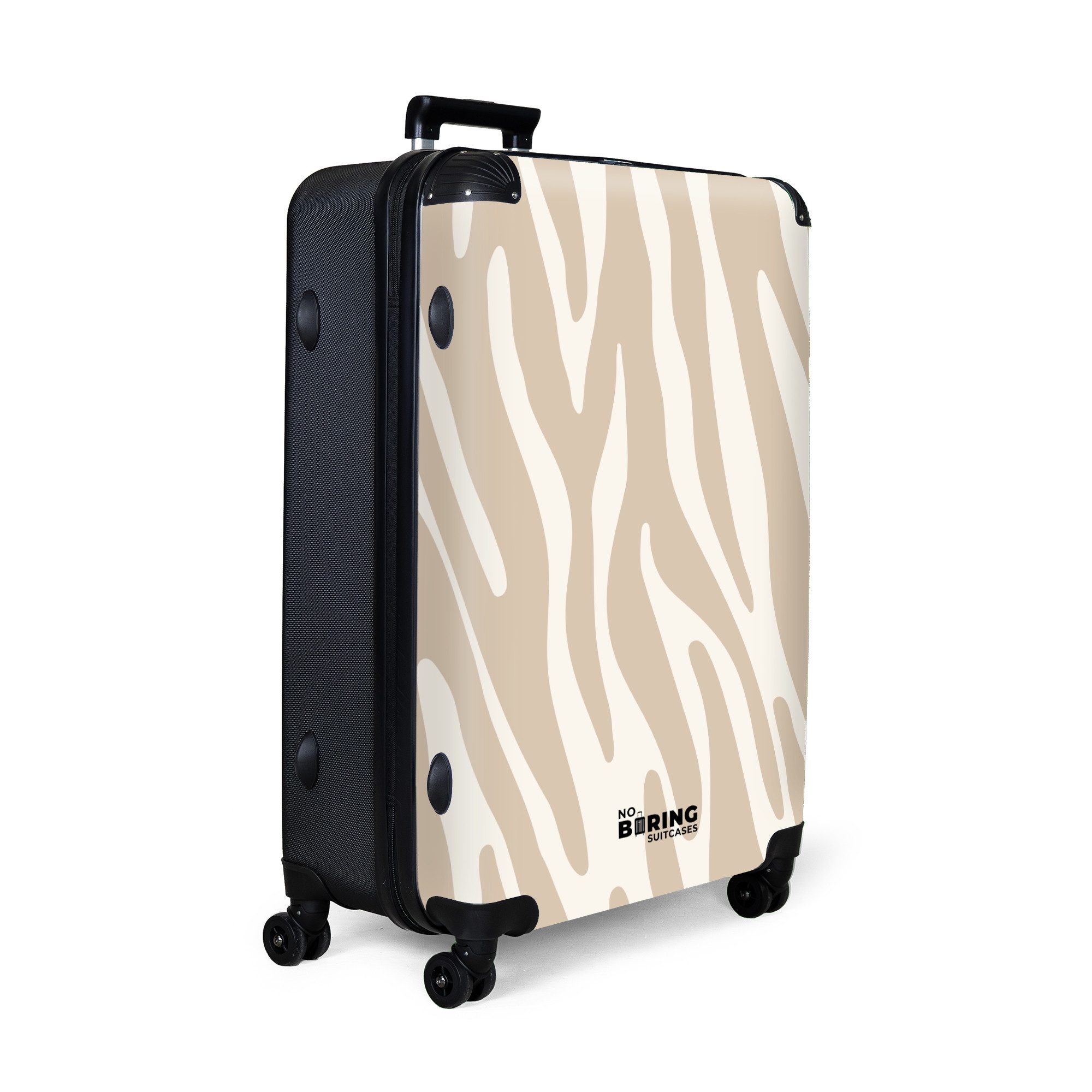 NoBoringSuitcases.com© Hartschalen-Trolley Zebramuster mit Beige und günstig online kaufen
