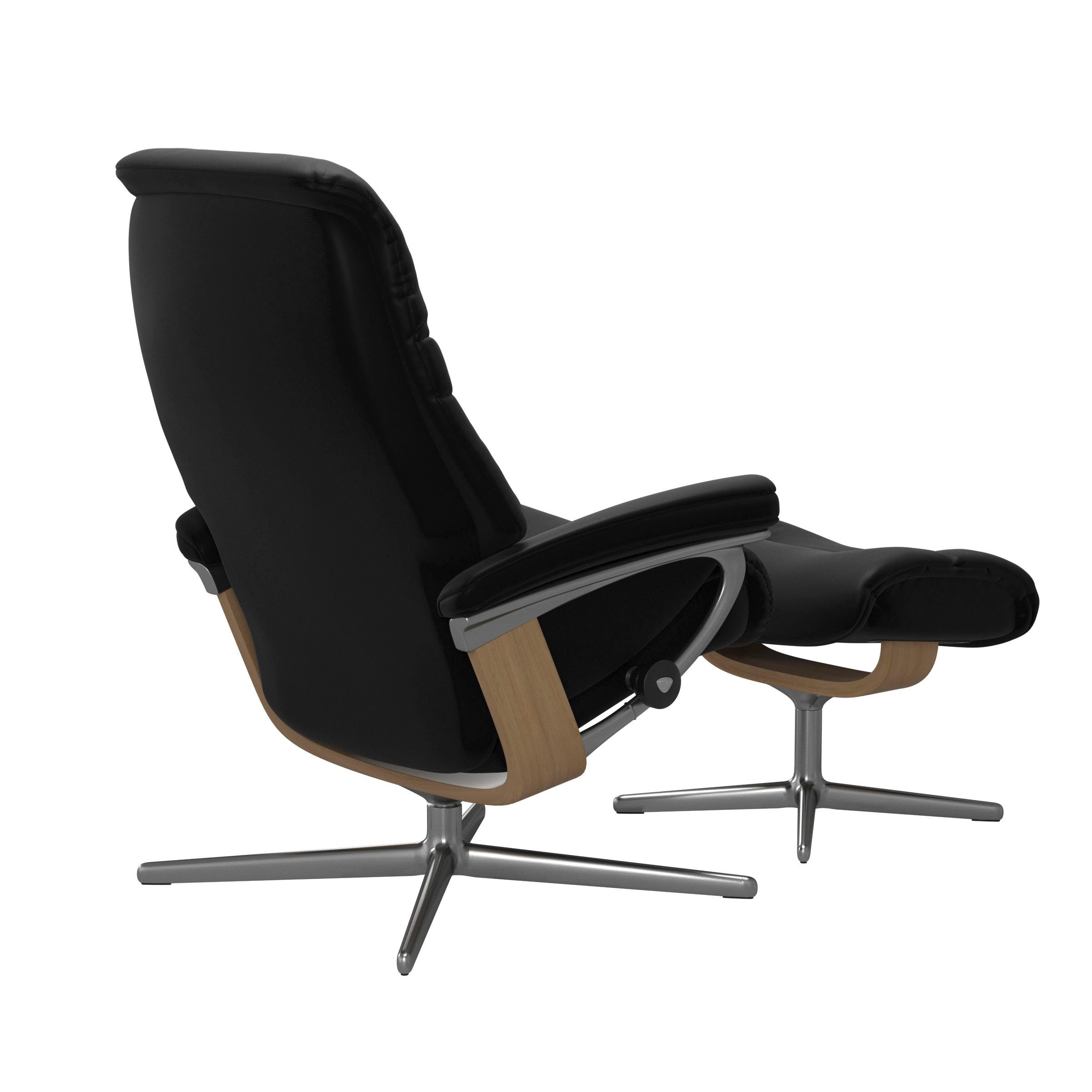 Stressless® Fußhocker Sunrise, mit Cross Base, Größe S, M & L, Holzakzent Eiche