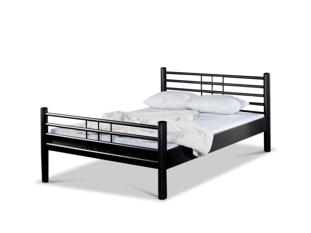 BedBox Metallbett Lea, traumhaft klassisches Bett, stabil und langlebig, pulverbeschichtetes Metall schwarz