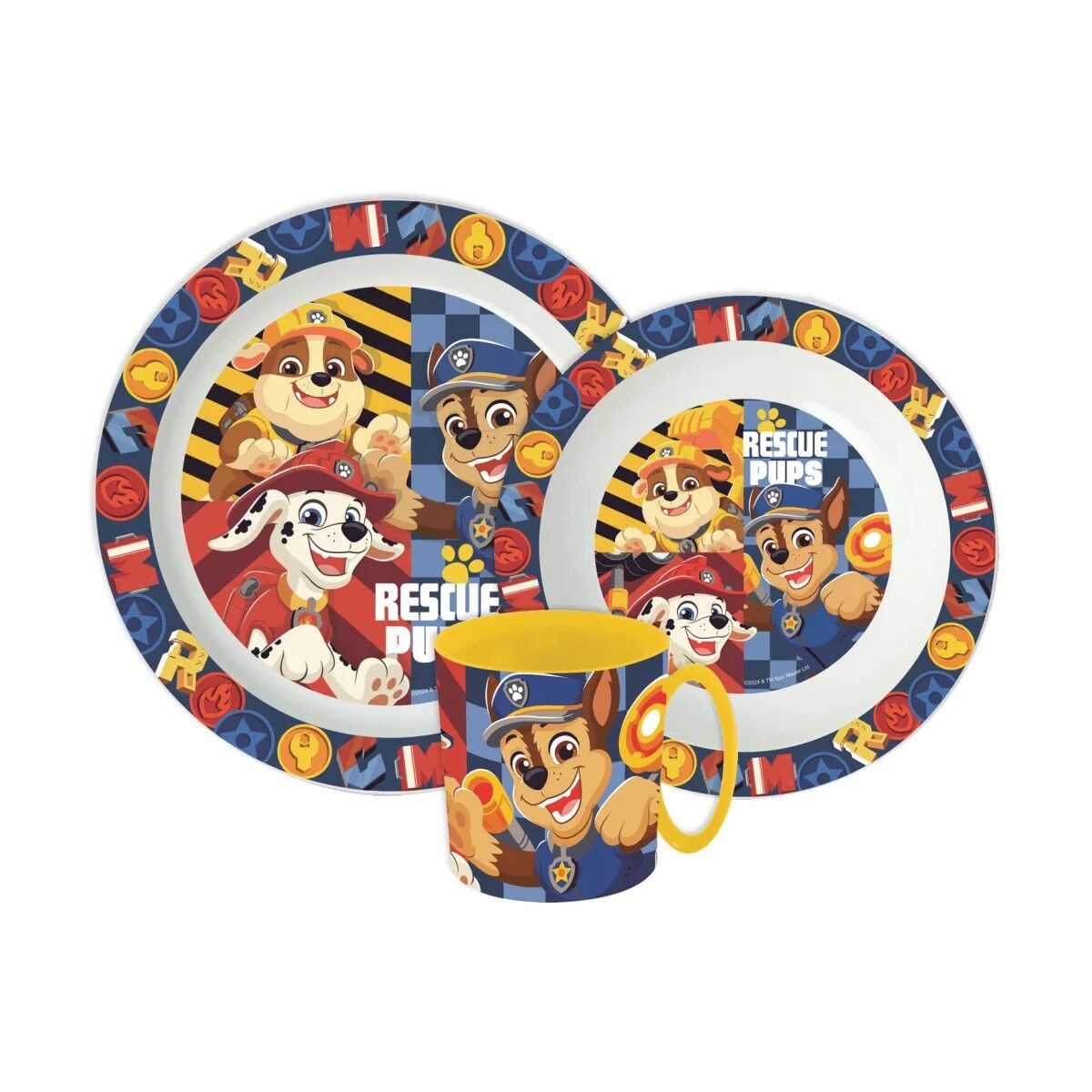 PAW PATROL Kindergeschirr-Set Paw Patrol Rescü Pups Geschirrset, -Set