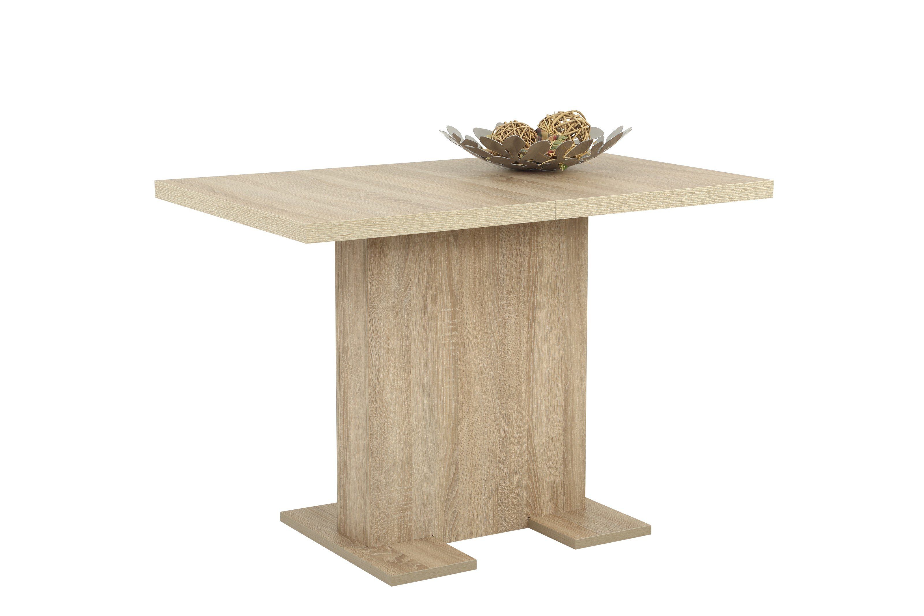 PREISBRECHER Säulen-Esstisch Säulen-Esstisch >Köln< in Sonoma Eiche oder Beton Dekor - 150x76x70cm, in Sonoma Eiche oder Beton Dekor - 150x76x70cm (BxHxT)