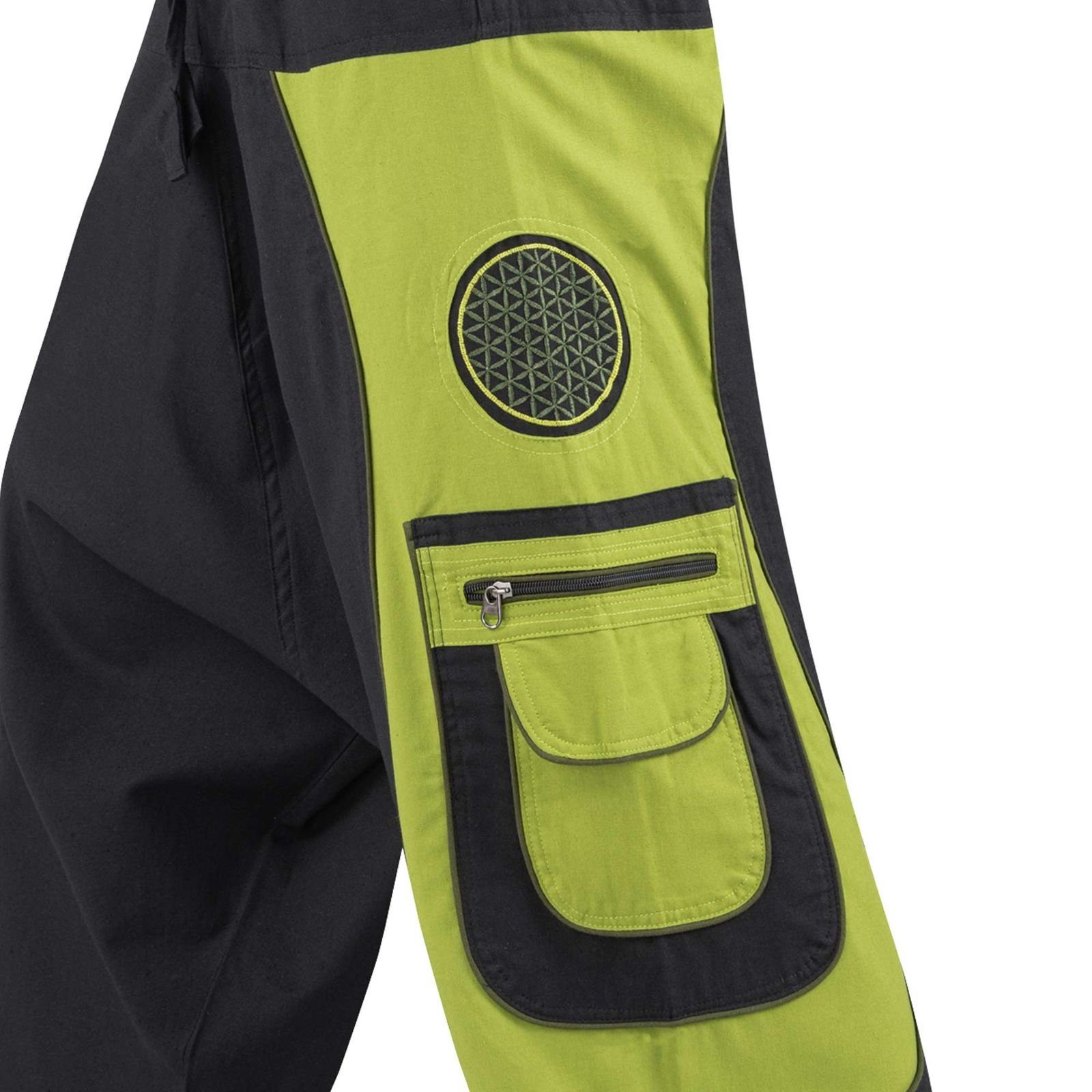 KUNST UND MAGIE Haremshose Cargohose Hippie Haremshose Goa Hose Lebensblume günstig online kaufen