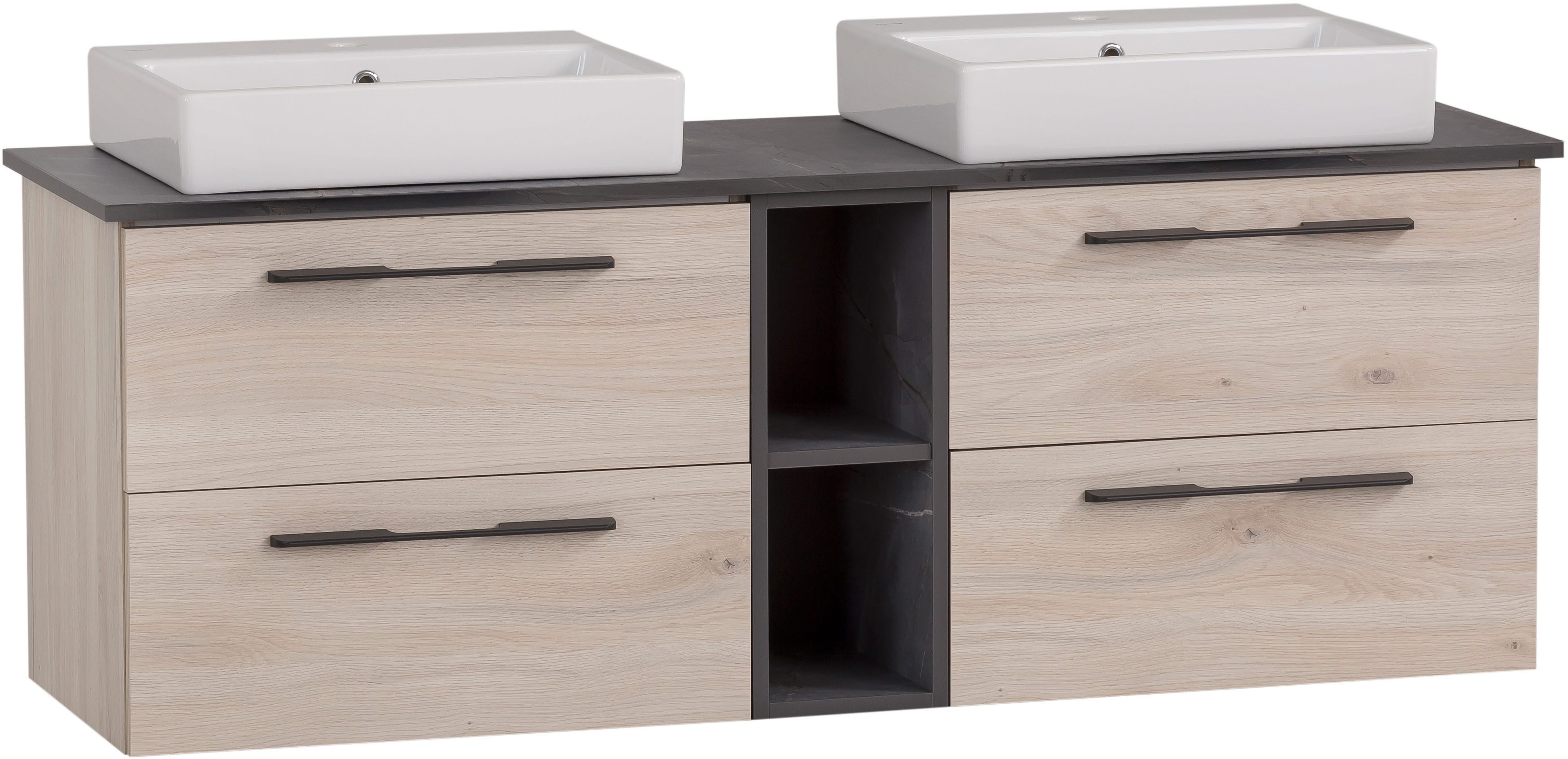 Schildmeyer Waschtisch Maxim, Sandeiche + Marmor (5-St), Made in Germany