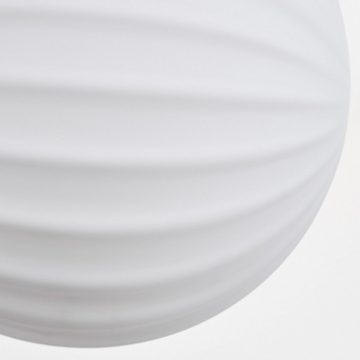 hofstein Deckenleuchte Deckenlampe aus Metall/Riffelglas in Schwarz/Weiß, ohne Leuchtmittel, moderne Leuchte mit Glasschirmen (10 cm), 4 x G9, ohne Leuchtmittel