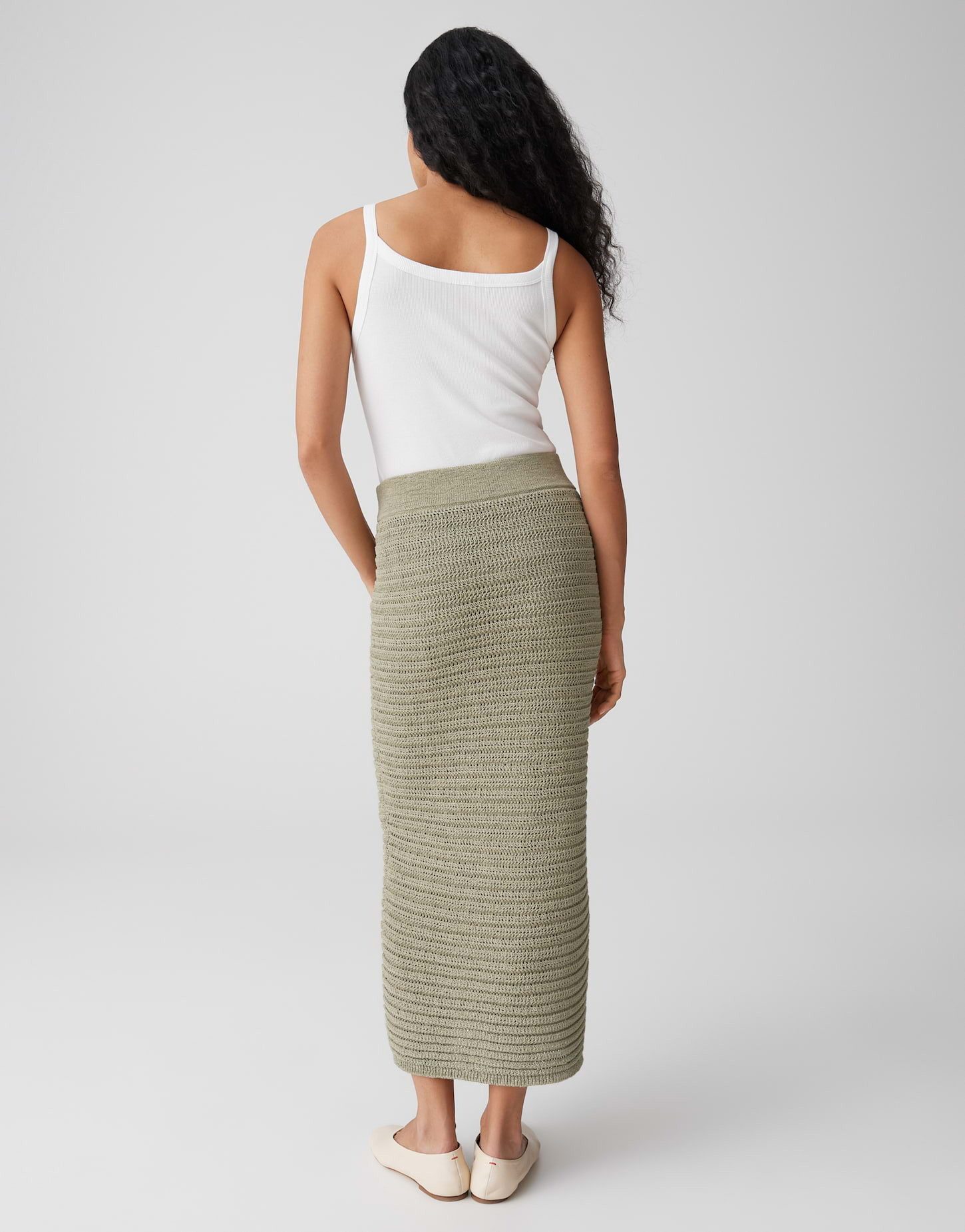 OPUS Strickrock Renisa breath aus Strick mit Crochet Optik