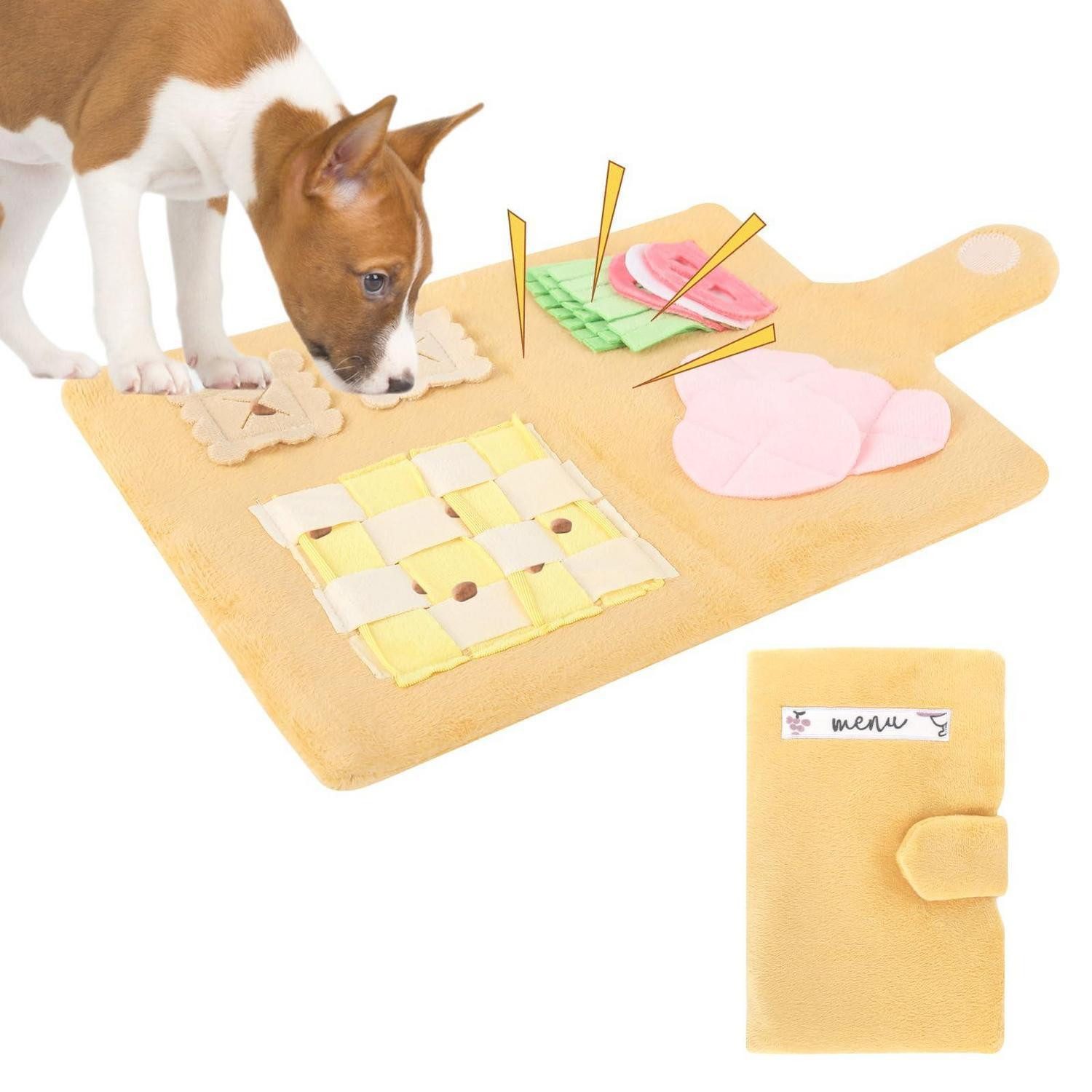 LuxusKollektion Schnüffelteppich Hunde Schnüffelmatte Intelligenzspielzeug Menüform, Textil