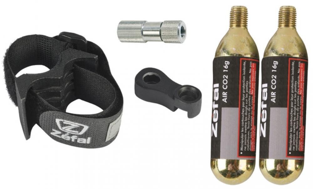 Zefal Fahrradpumpe Zéfal CO?-EZ Adapter-Kit 16 g - schnelle, präzise CO?-Reifenbefüllung