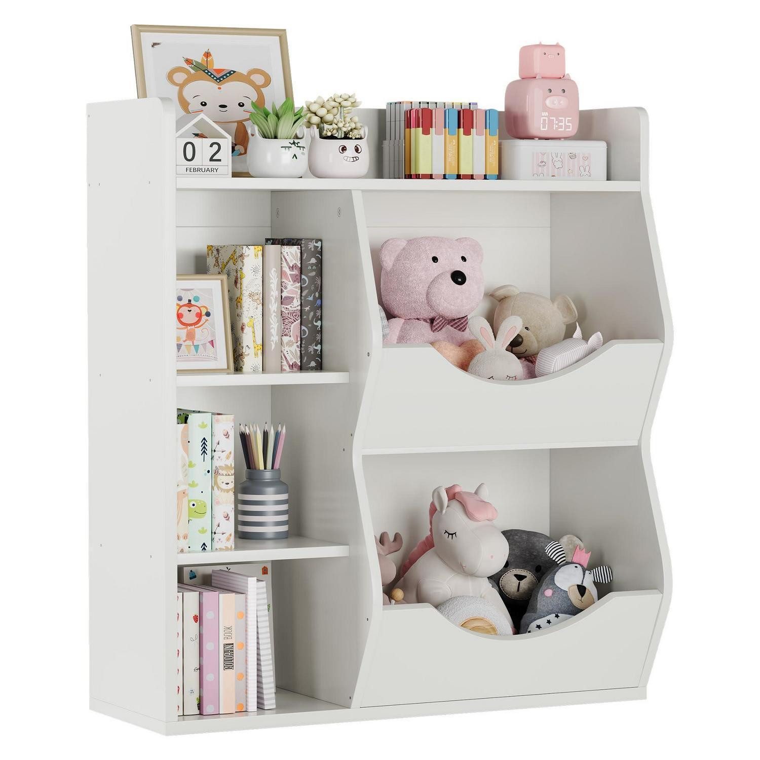 LuxusKollektion Regalkorb Kinderregal 3-Stufig weiß (1 St)