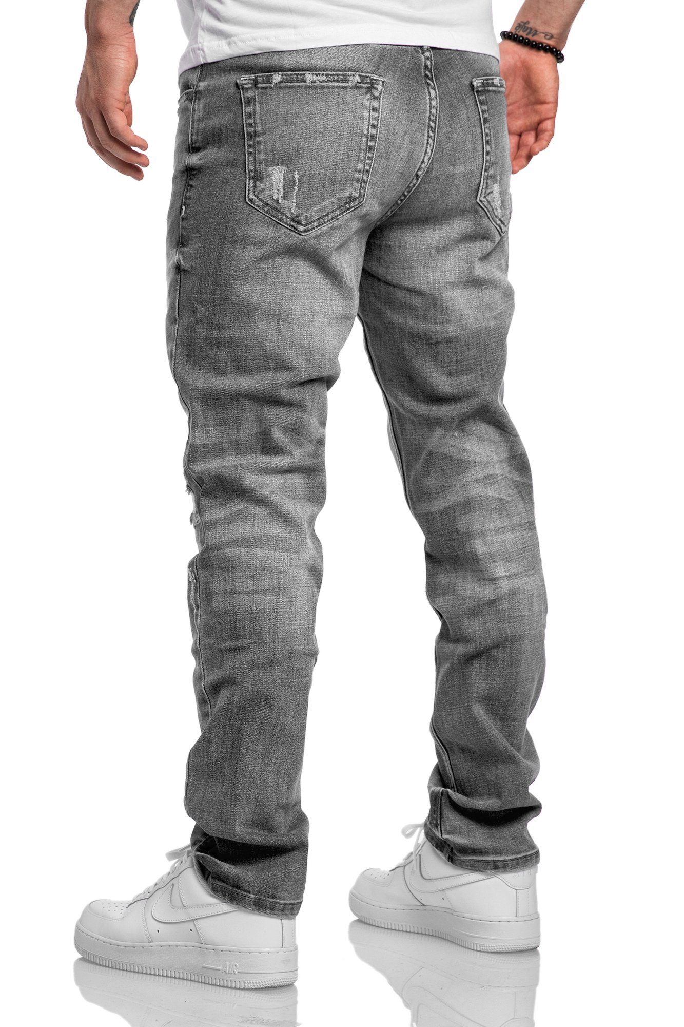 Amaci&Sons Straight-Jeans KANSAS Regular Fit Destroyed Jeans