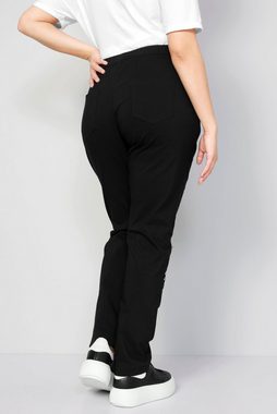 MIAMODA 5-Pocket-Jeans Joggpants Bein-Print Elastikbund