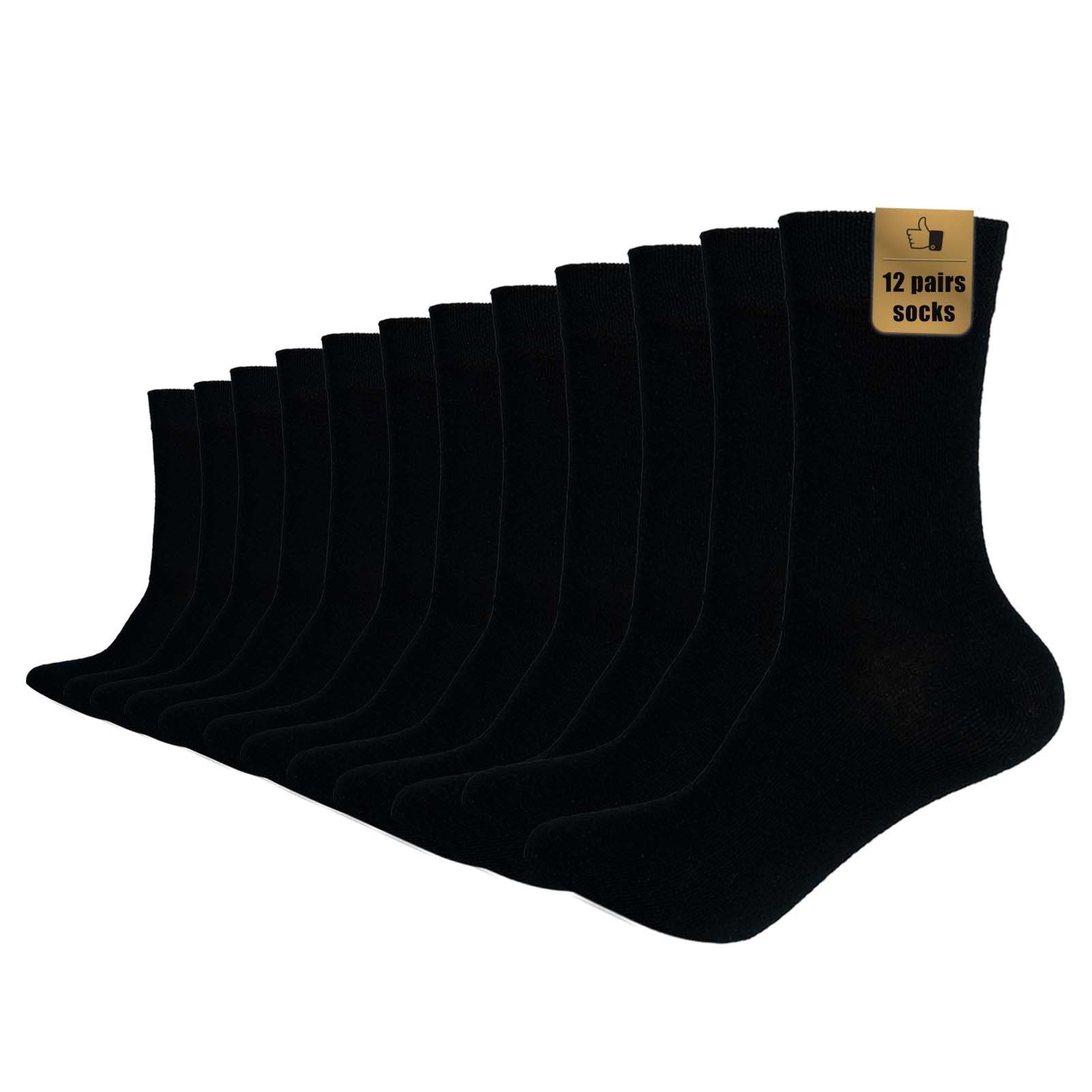 Yalion Socken Basicsocken Businesssocken Weiche Baumwolle Premium Business Socken (12-Paar)