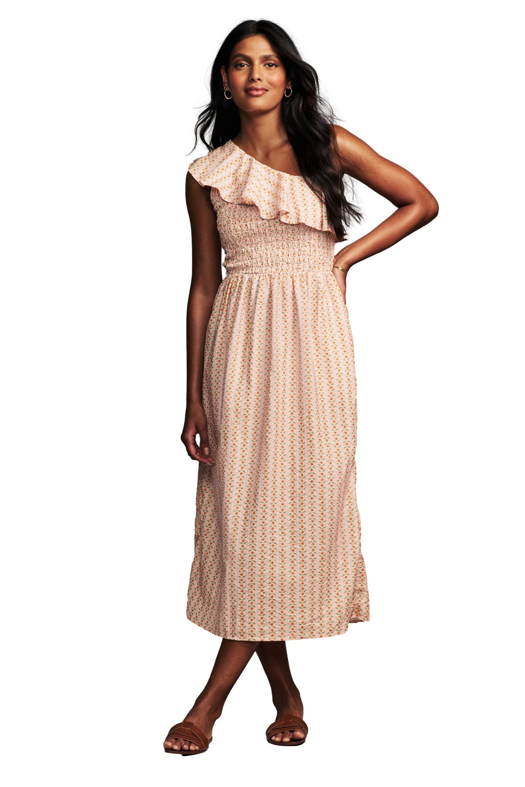 LAURA ASHLEY One-Shoulder-Kleid Laura Ashley One-Shoulder-Kleid, Seersucker günstig online kaufen