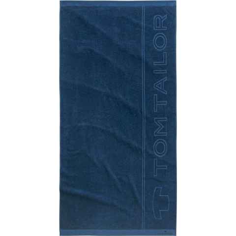 TOM TAILOR HOME Saunatuch Sam, Frotteevelours (1-St), mit großem Logodruck