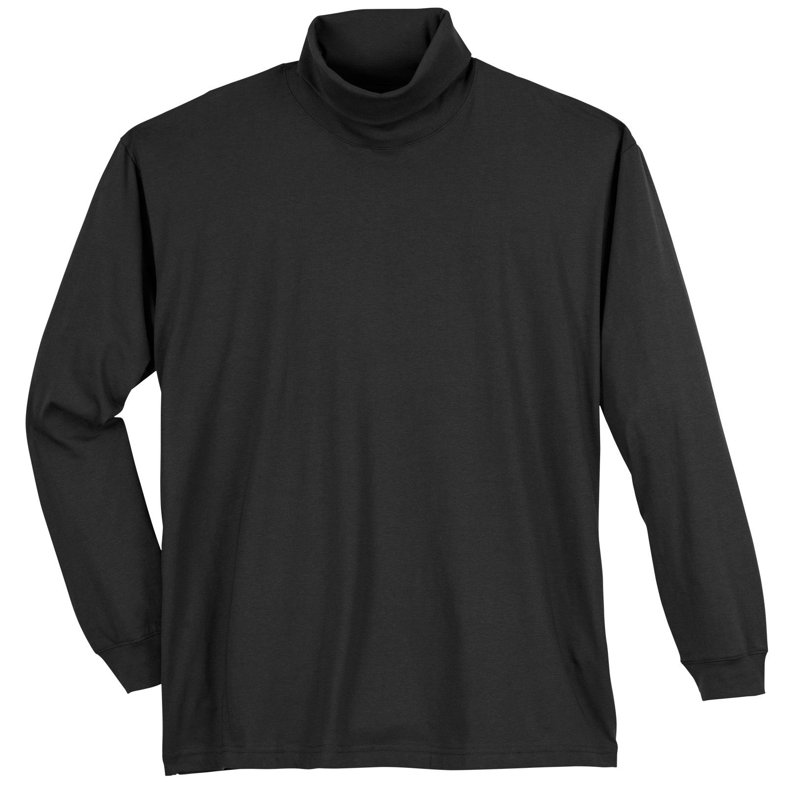 Rollkragen-Langarmshirt Ragman Größen schwarz Große RAGMAN Poloshirt Herren