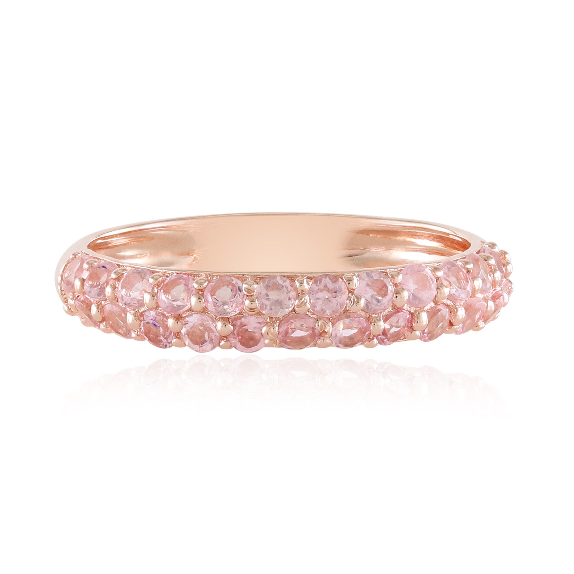 Cavill Silberring Cavill Ring Sterlingsilber rosévergoldet mit 0,84 ct Pink günstig online kaufen