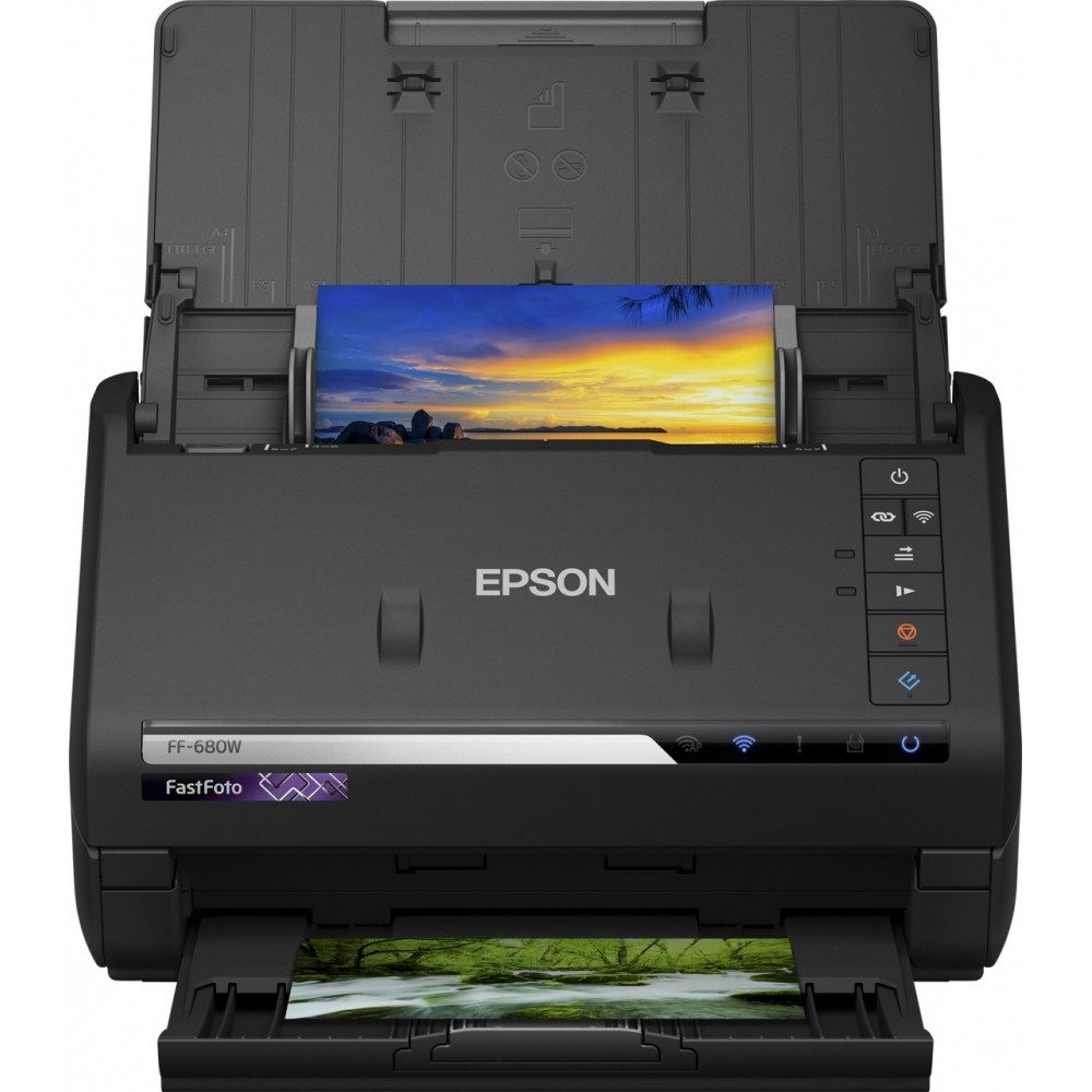 Epson FastFoto FF-680W - Dokumentenscanner - schwarz Dokumentenscanner, (WLAN (Wi-Fi)