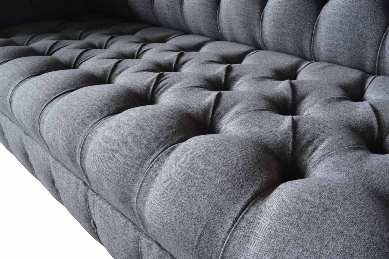 Made In Sofa Sitzer Textil Stoff JVmoebel Europe 3 Sofa Couch Chesterfield Couchen Neu, Sitz Polster